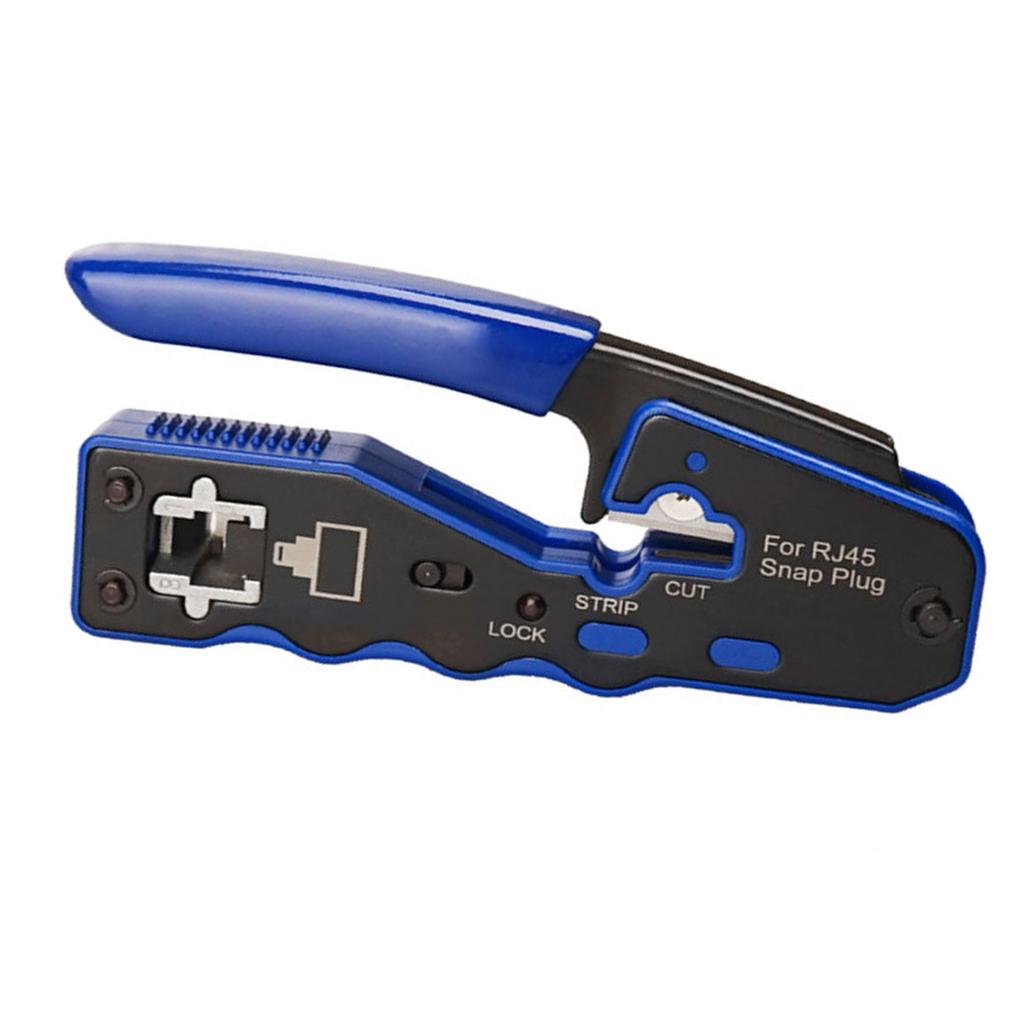 Network Cable Pliers Ratcheting Modular Clamp Pliers for 8P