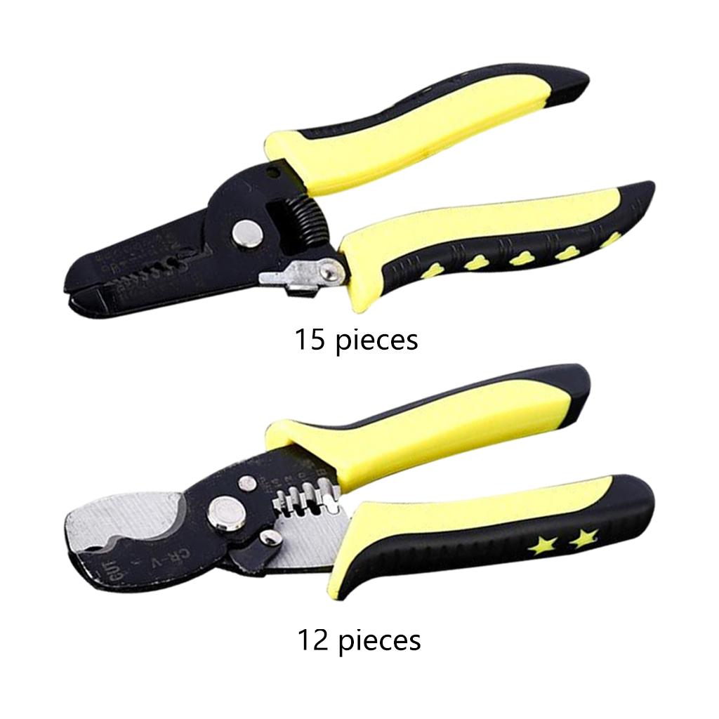 Pro Wire Stripper Network Tool Cutter Hand Tool Tool for Electrical Wire 15pcs