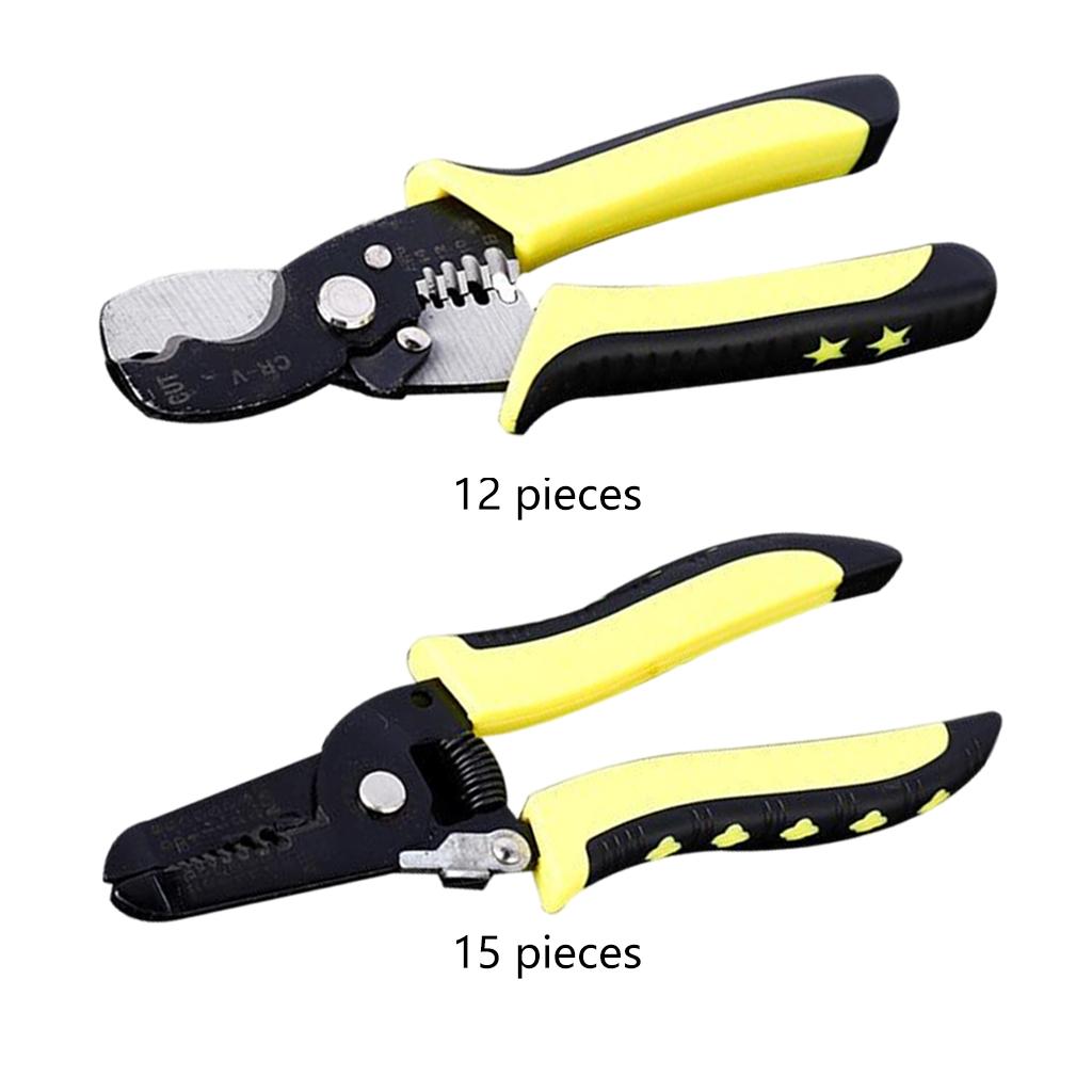 Pro Wire Stripper Network Tool Cutter Hand Tool Tool for Electrical Wire 15pcs