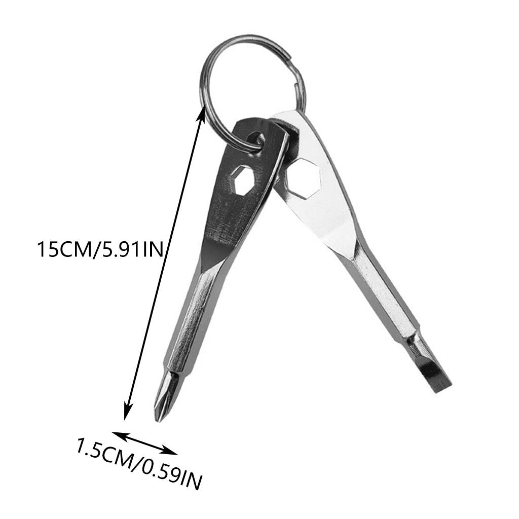 Screwdriver Set Flathead and Phillips Screwdriver for Dad Husband Men Adult Silver