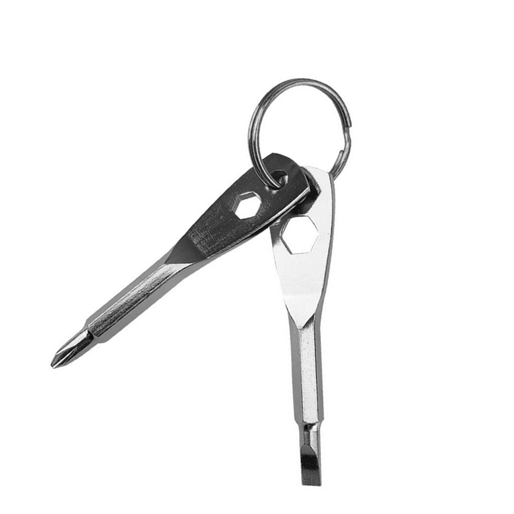 Screwdriver Set Flathead and Phillips Screwdriver for Dad Husband Men Adult Silver