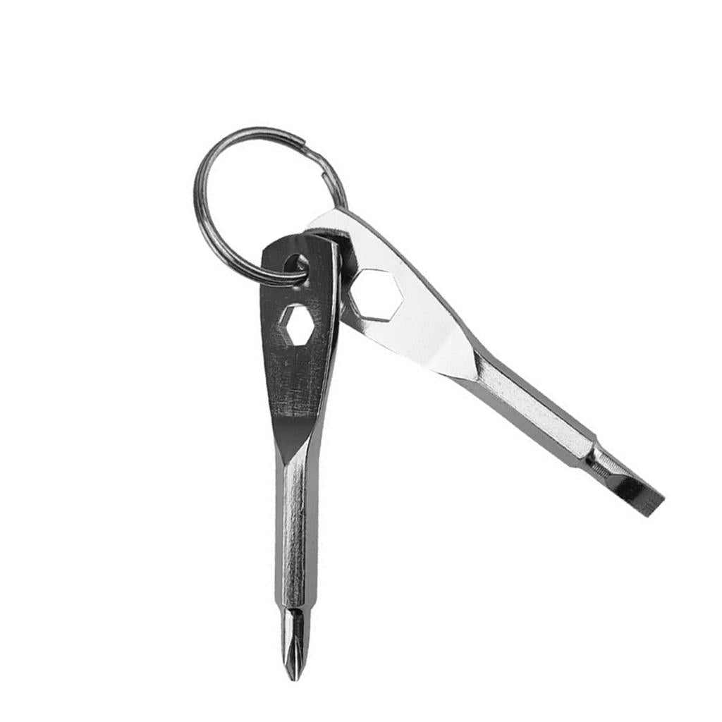 Screwdriver Set Flathead and Phillips Screwdriver for Dad Husband Men Adult Silver