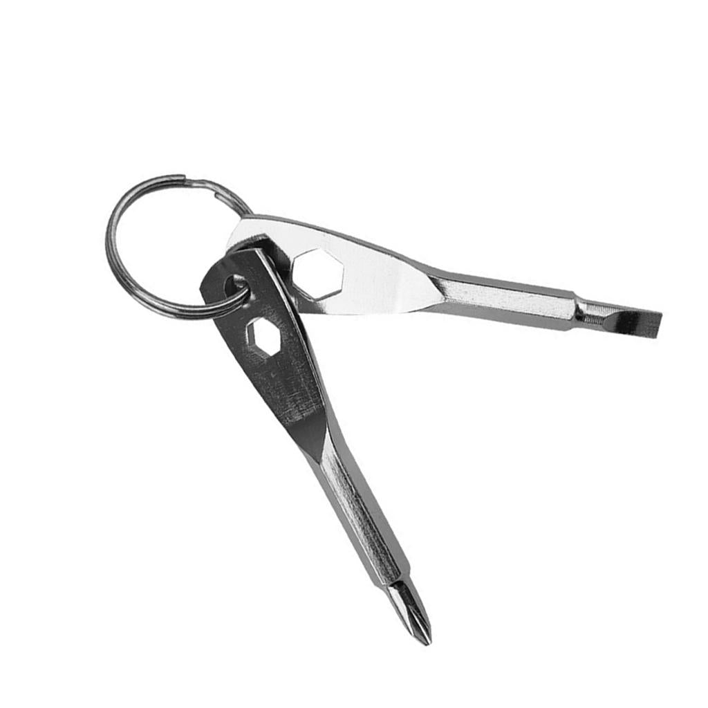 Screwdriver Set Flathead and Phillips Screwdriver for Dad Husband Men Adult Silver