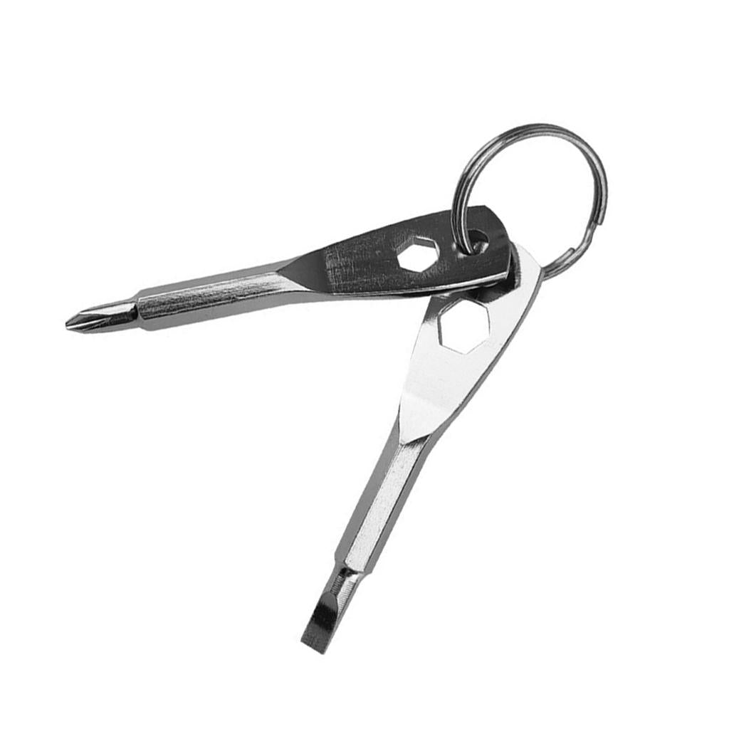 Screwdriver Set Flathead and Phillips Screwdriver for Dad Husband Men Adult Silver