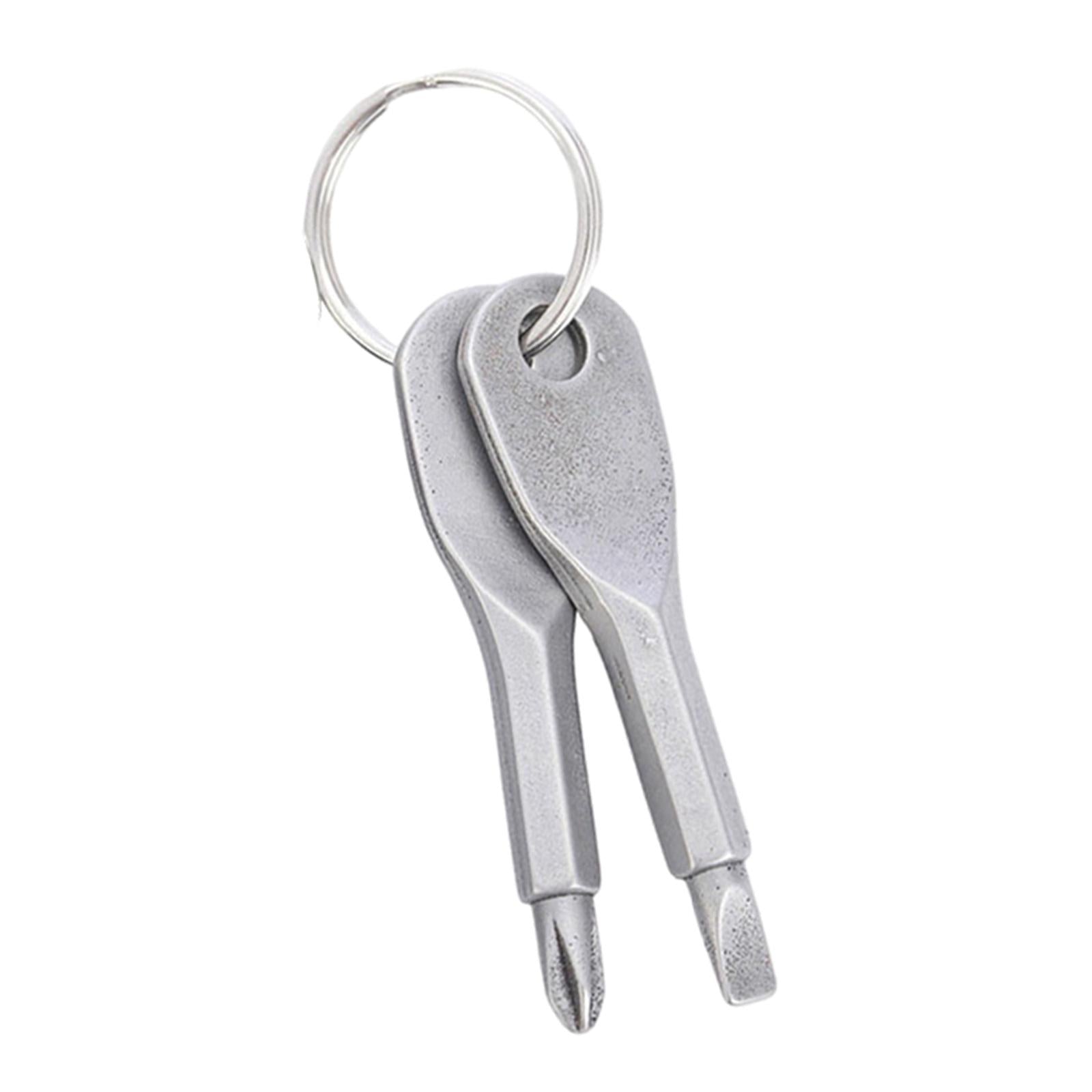 Screwdriver Set Flat Head and Phillips Screwdriver for Men's Sock Filler Silver