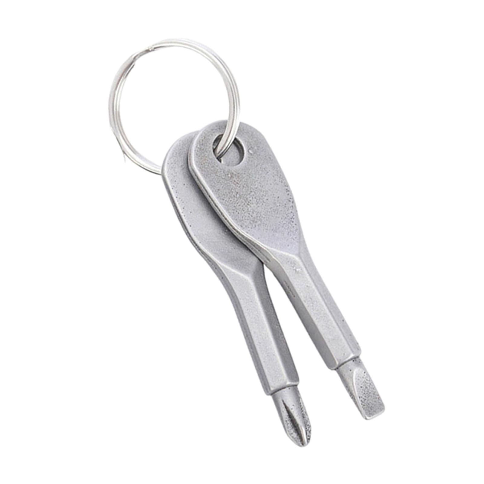 Screwdriver Set Flat Head and Phillips Screwdriver for Men's Sock Filler Silver