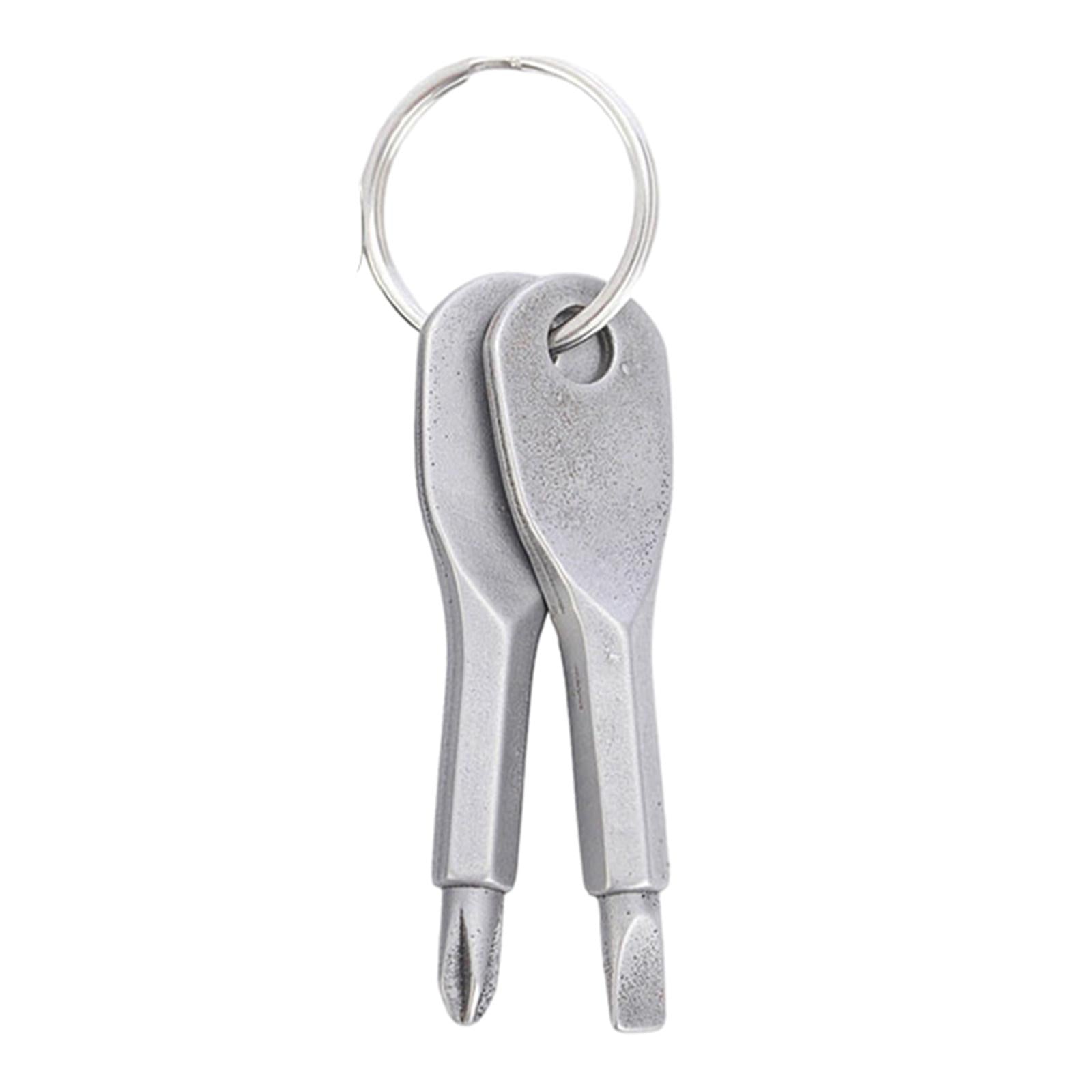 Screwdriver Set Flat Head and Phillips Screwdriver for Men's Sock Filler Silver