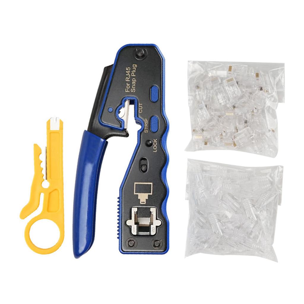 Network Cable Pliers Clamp Pliers Ratcheting Modular Portable for 8P