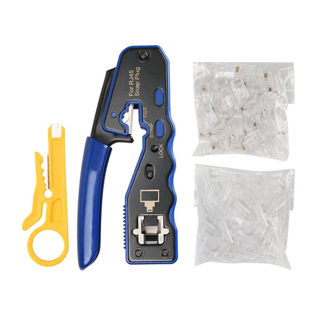 Network Cable Pliers Clamp Pliers Ratcheting Modular Portable for 8P