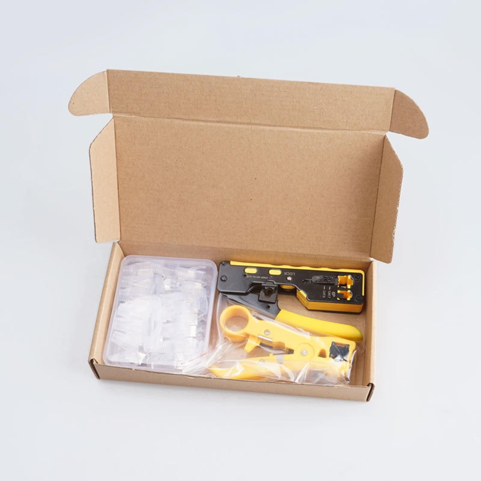 Wire Stripper Cable Cutting Cutter Pass-Thru Modular Wire Crimper for Cable