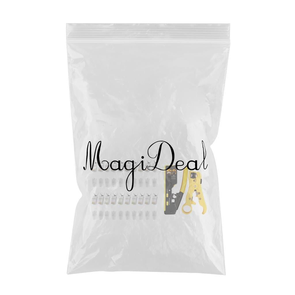 Wire Stripper Cable Cutting Cutter Pass-Thru Modular Wire Crimper for Cable