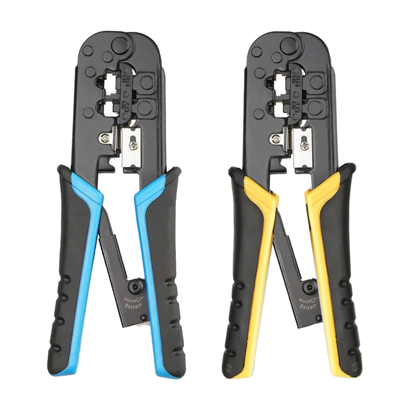 Crimp Tool Crimp Cut and Strip Tool 8P for Wiring Connections blue black