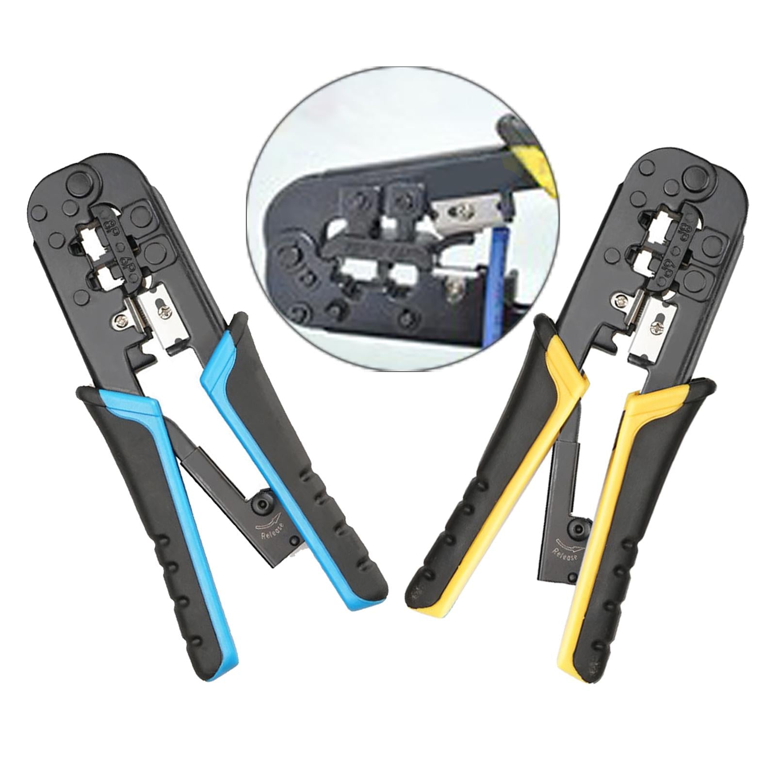 Crimp Tool Crimp Cut and Strip Tool 8P for Wiring Connections blue black