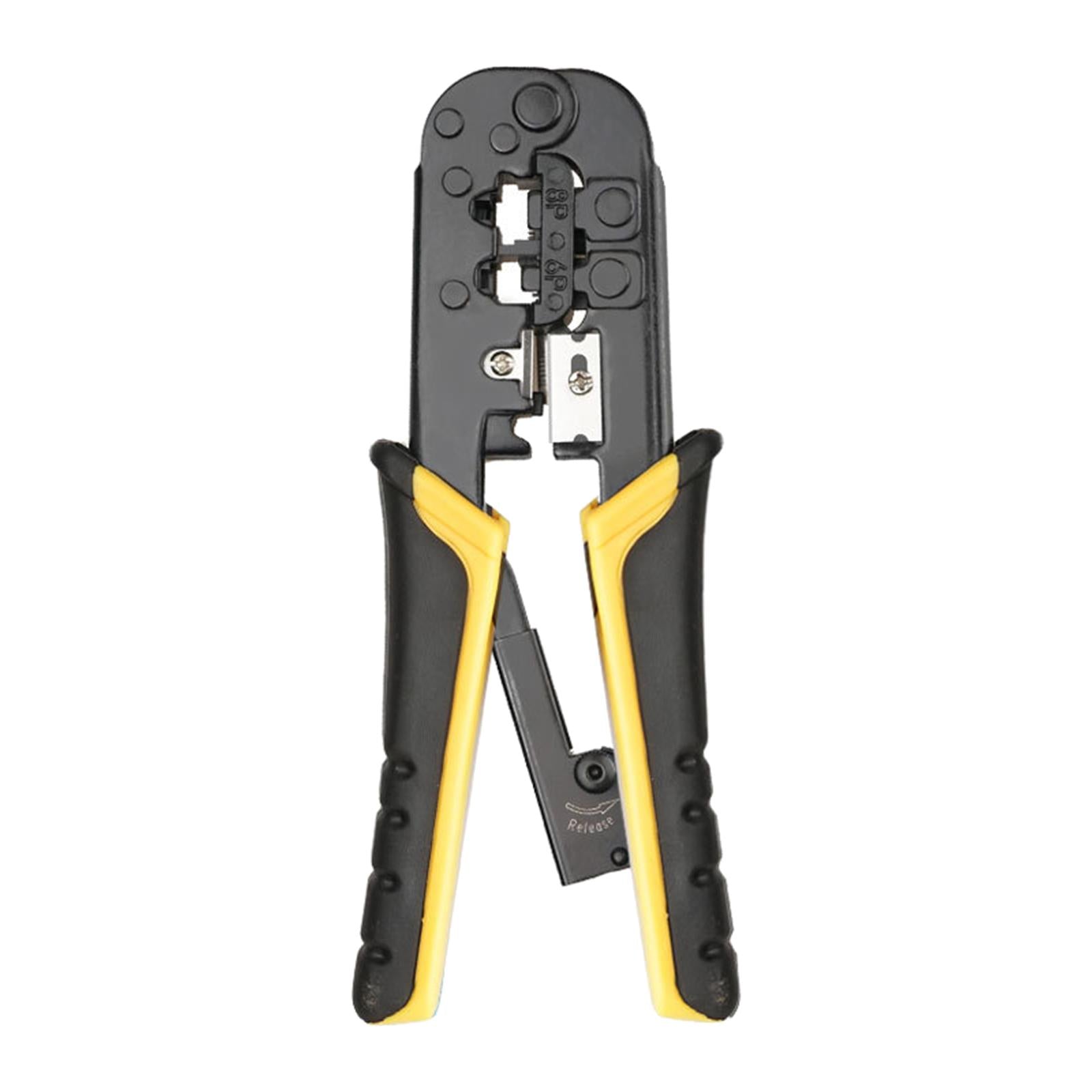 Crimp Tool Crimp Cut and Strip Tool 8P for Wiring Connections yellow black