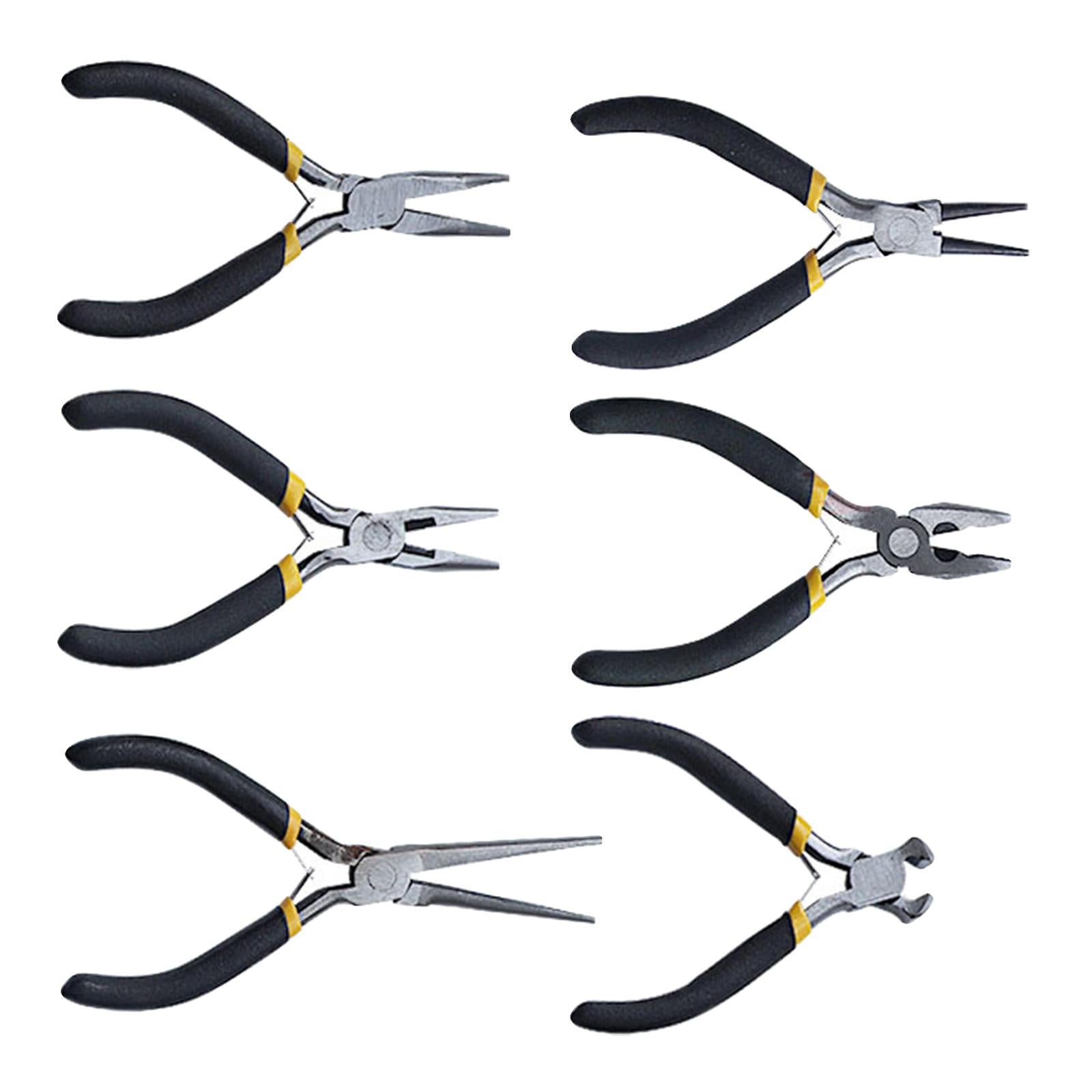 6x Jewelry Pliers Comfort Handle Jewelry Making Tool End Cutting Plier