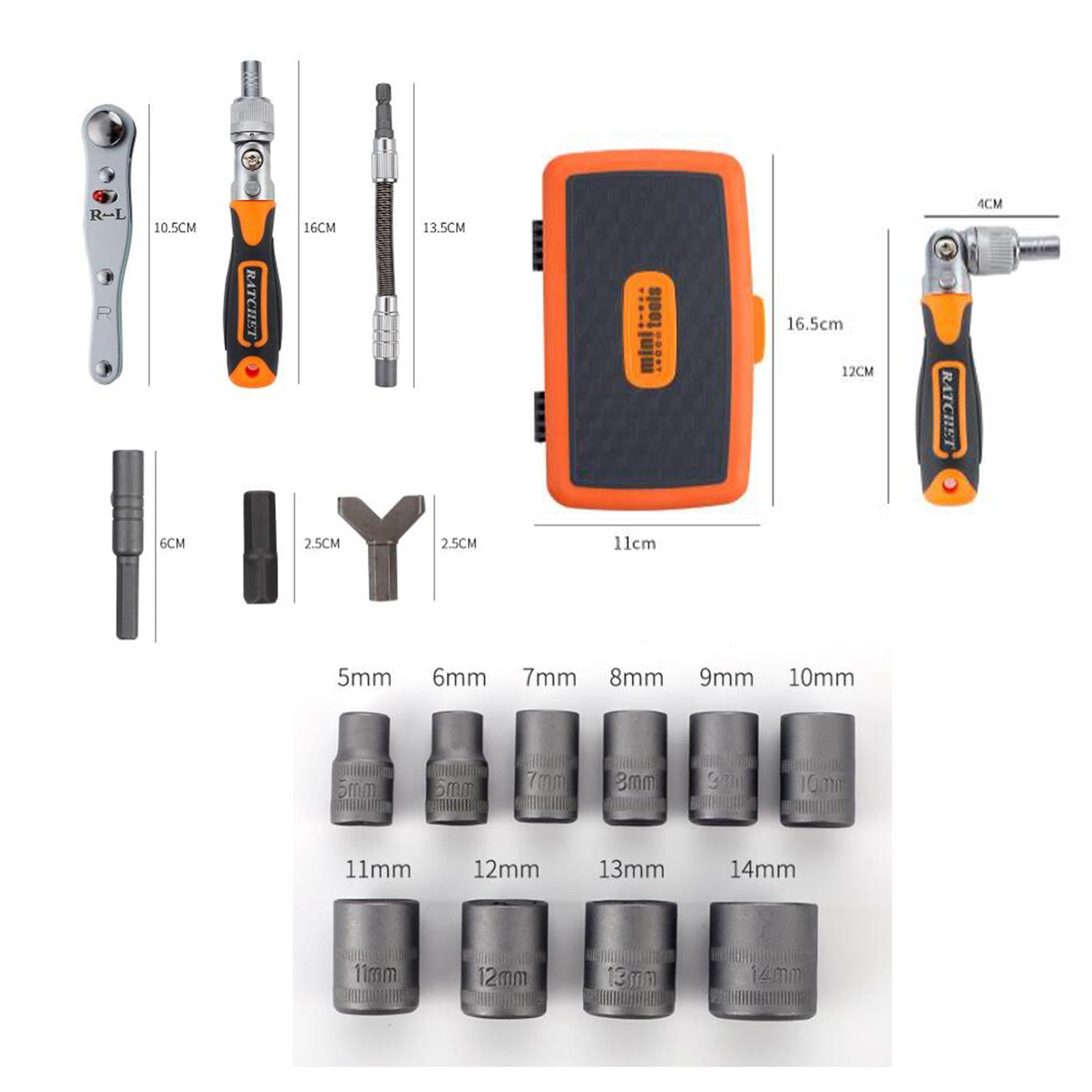 Precision 38 in 1 Ratchet Screwdriver Kit Hand Tools for Travel Accessories
