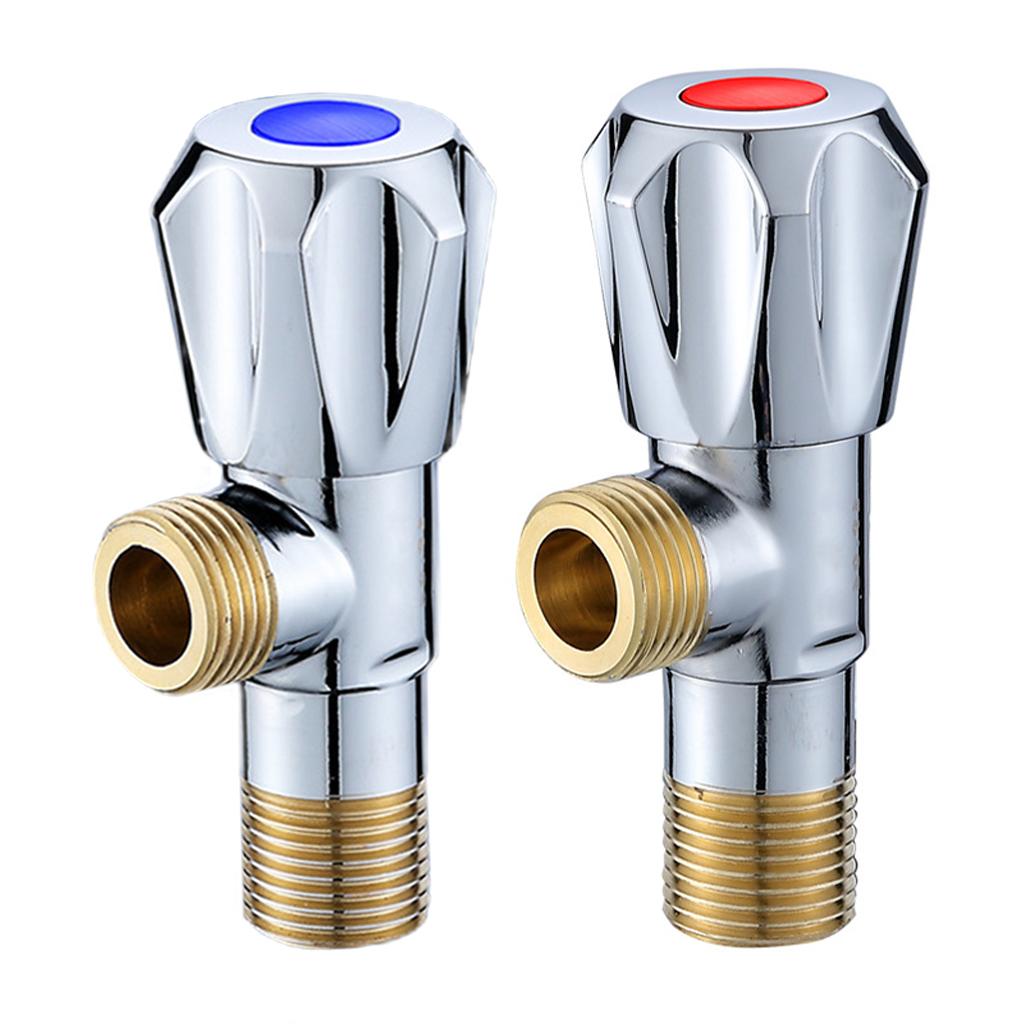 Bathroom Basin Faucet Valve G1/2 Thread Filling Valve for Toilet Accessories Red