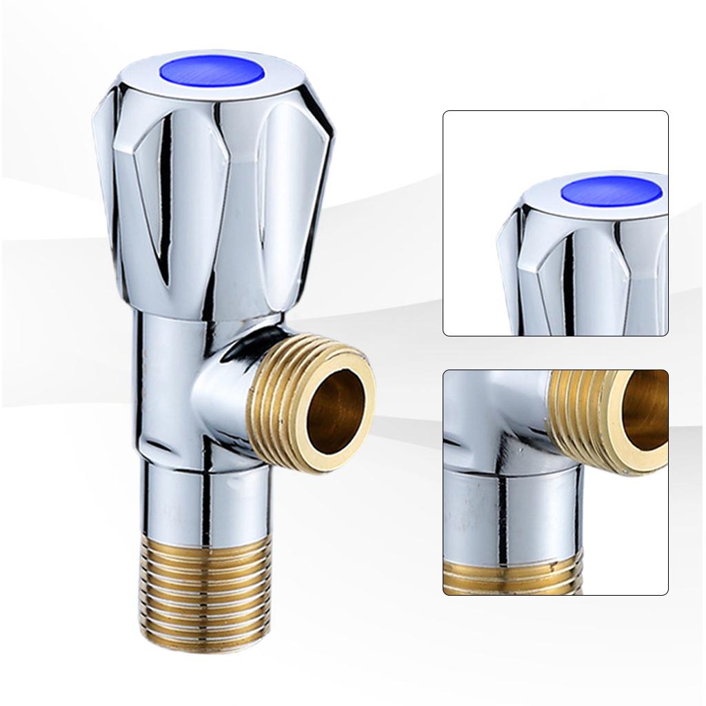 Bathroom Basin Faucet Valve G1/2 Thread Filling Valve for Toilet Accessories Blue