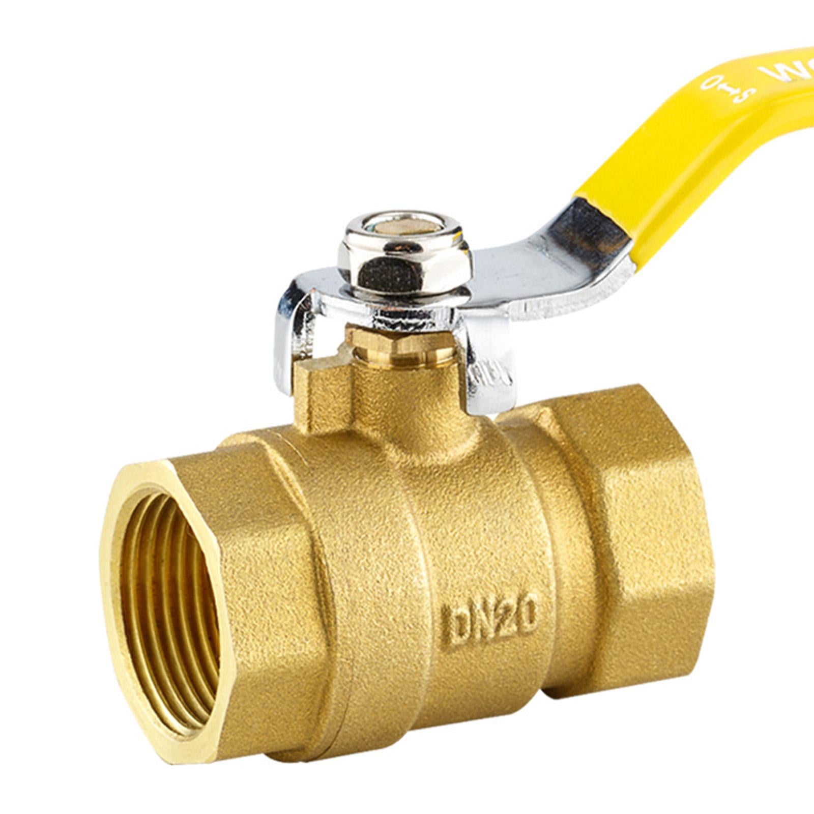 Manual Brass Ball Valve Two-Way Water Oil Air Gas Fuel Line Thread for Pumps DN20