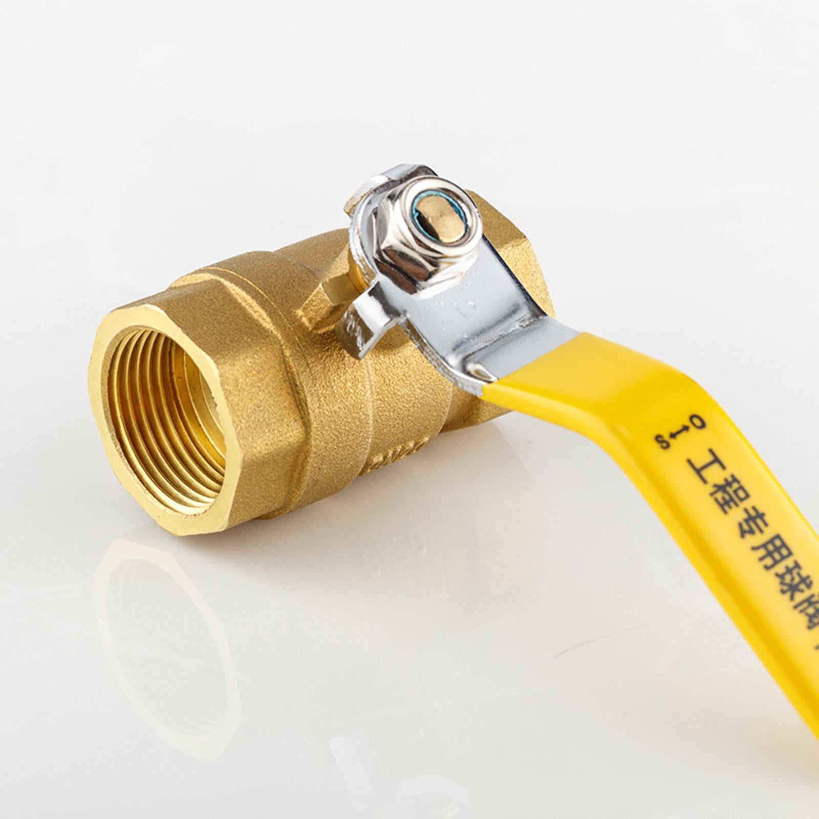 Manual Brass Ball Valve Two-Way Water Oil Air Gas Fuel Line Thread for Pumps DN20