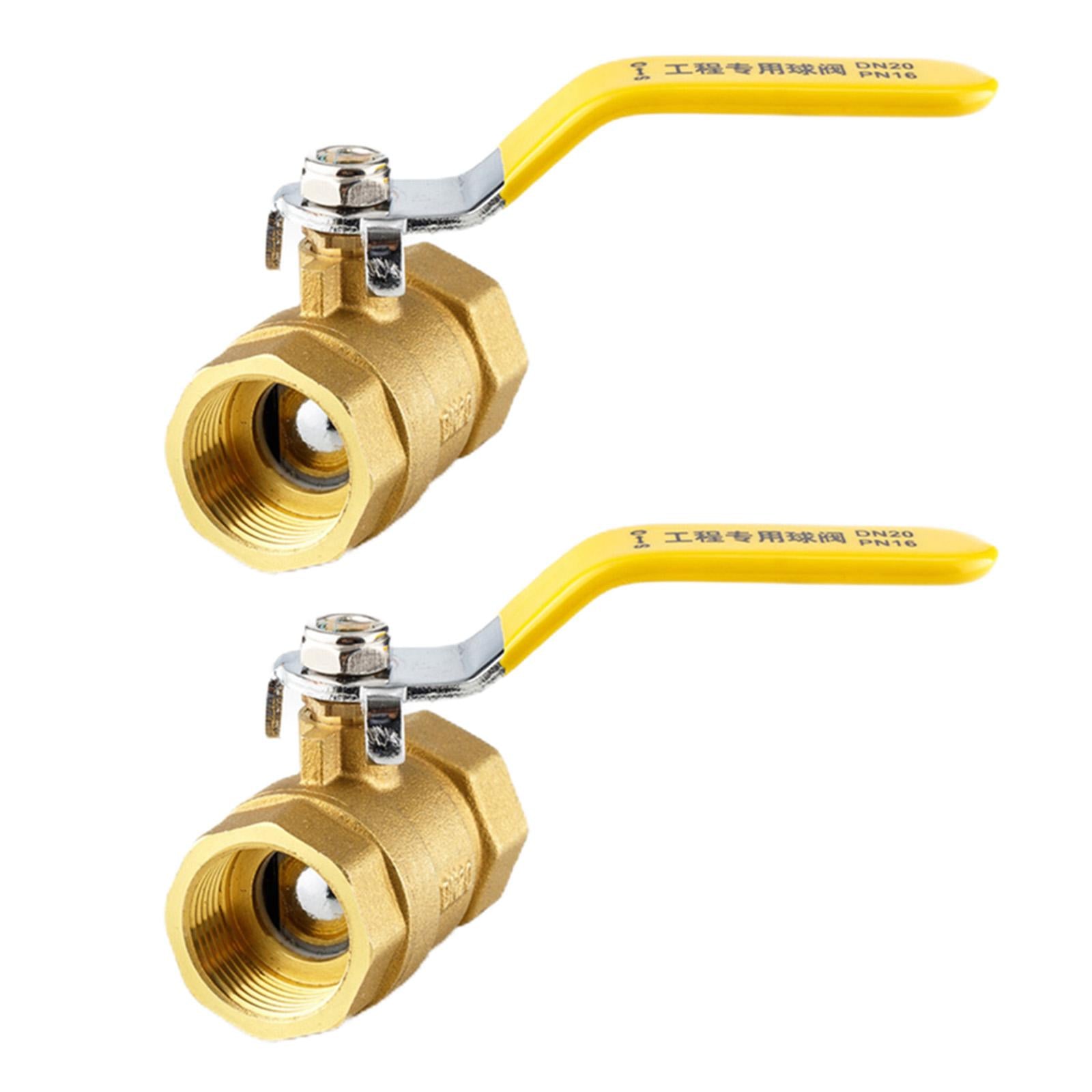 Manual Brass Ball Valve Two-Way Water Oil Air Gas Fuel Line Thread for Pumps DN20