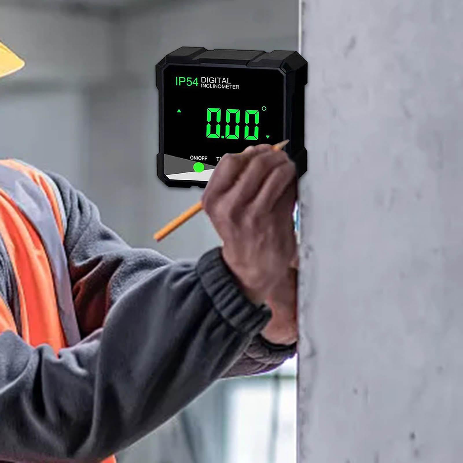 Portable Level and Angle Gauge LCD Backlight for Plumbing Woodworking