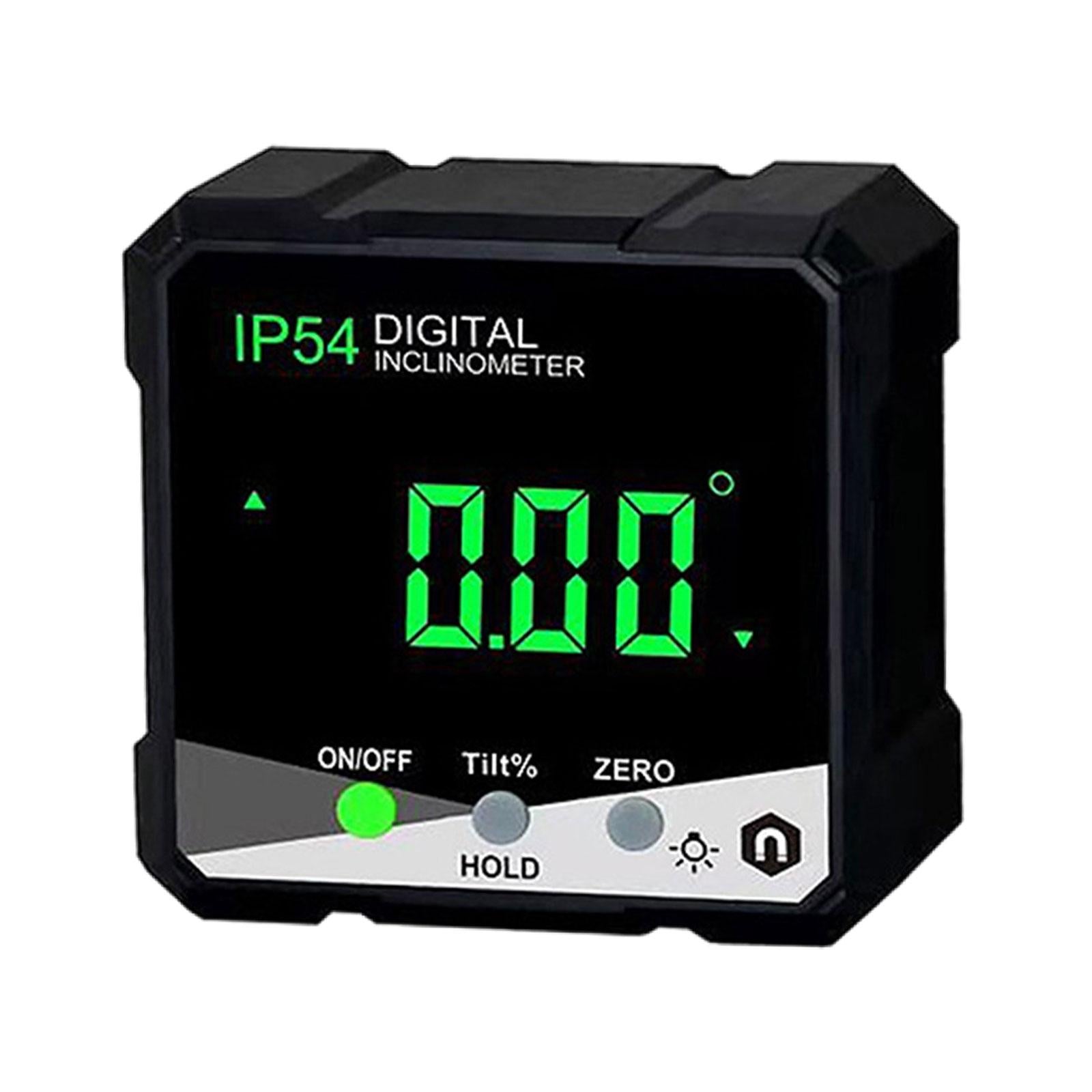 Portable Level and Angle Gauge LCD Backlight for Plumbing Woodworking