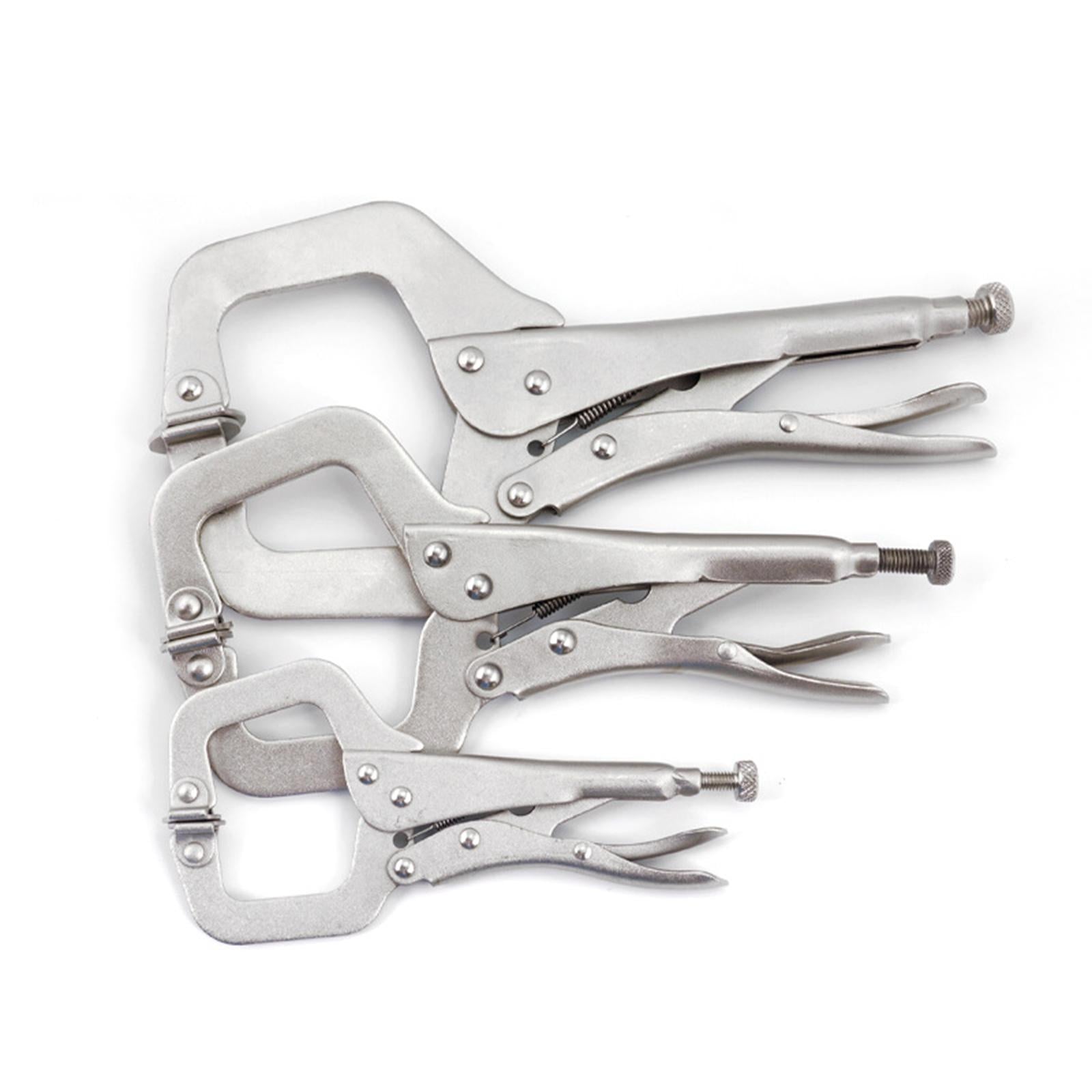 3x Steel Locking Pliers Set Labor Saving for Wood Clamping DIY Home Use