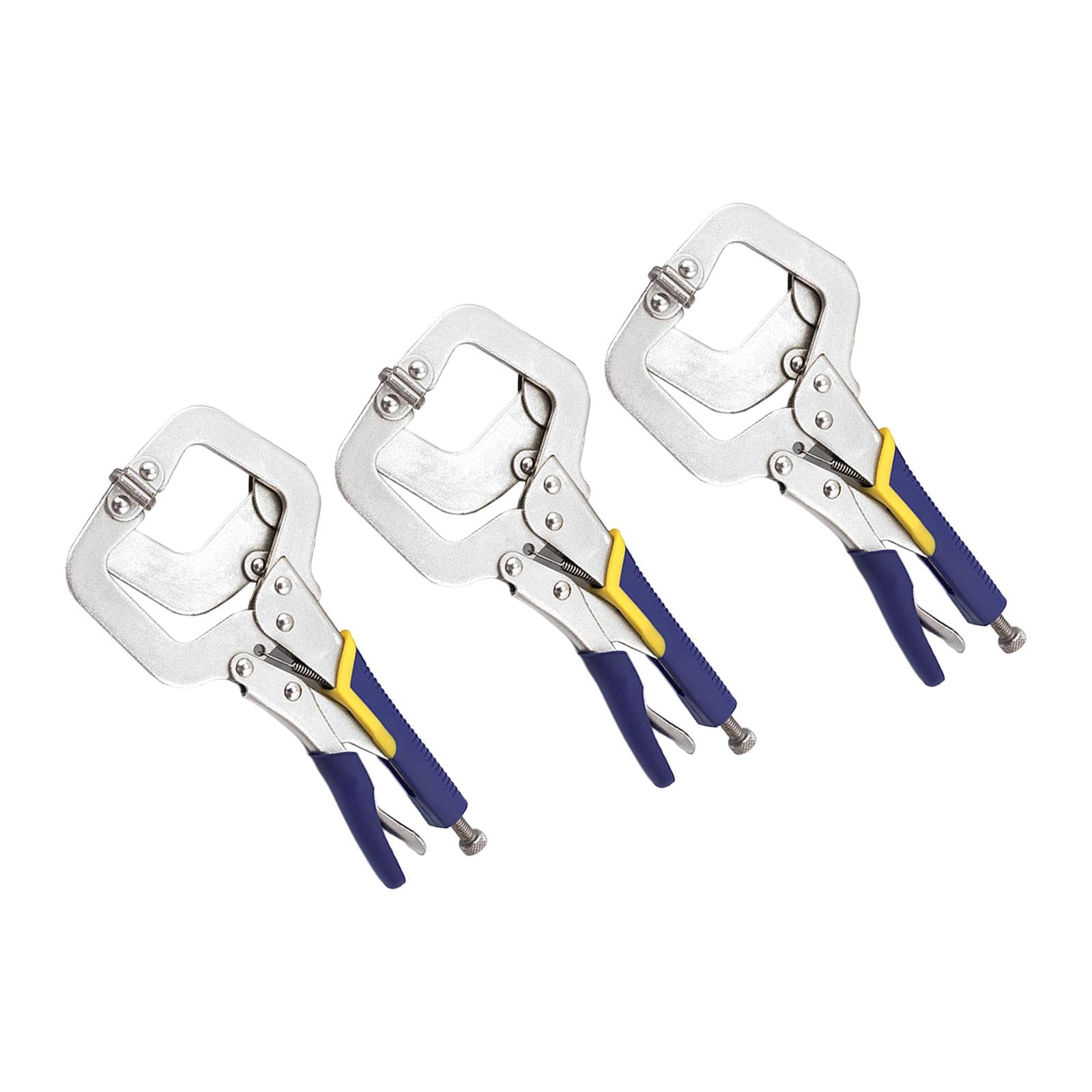 3 Pieces Locking Pliers C-Type Pliers Equipment for Household 6/9/11inch