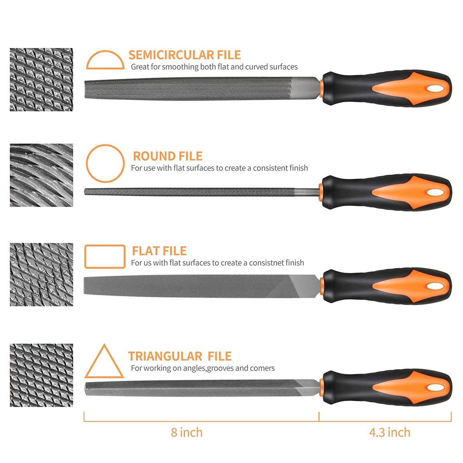 Professional File Tool Needle File Set Precision File Set for Wood 11Pcs