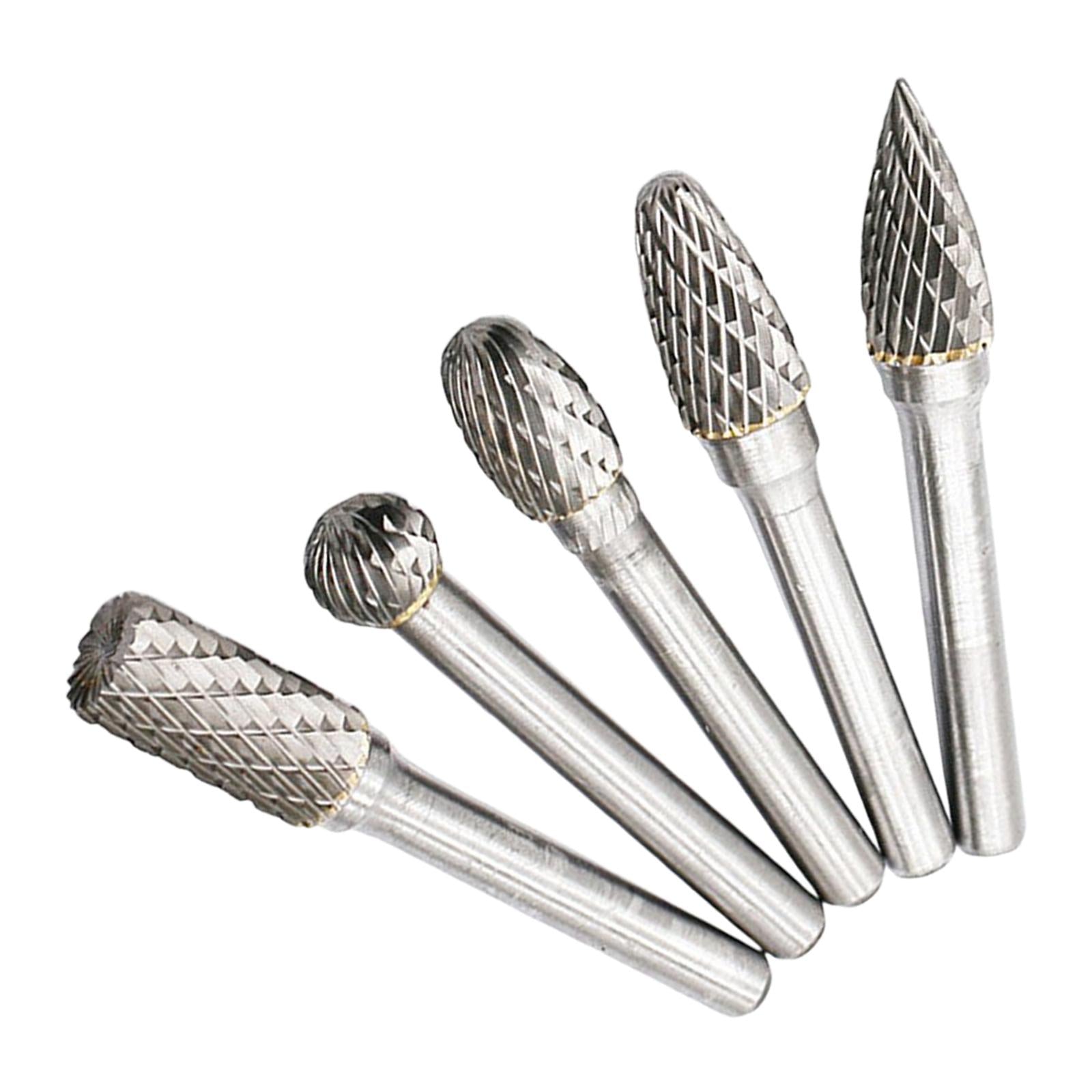 5x Rotary File Set File Rasp Drill Bit for Grinding Woodworking Drilling