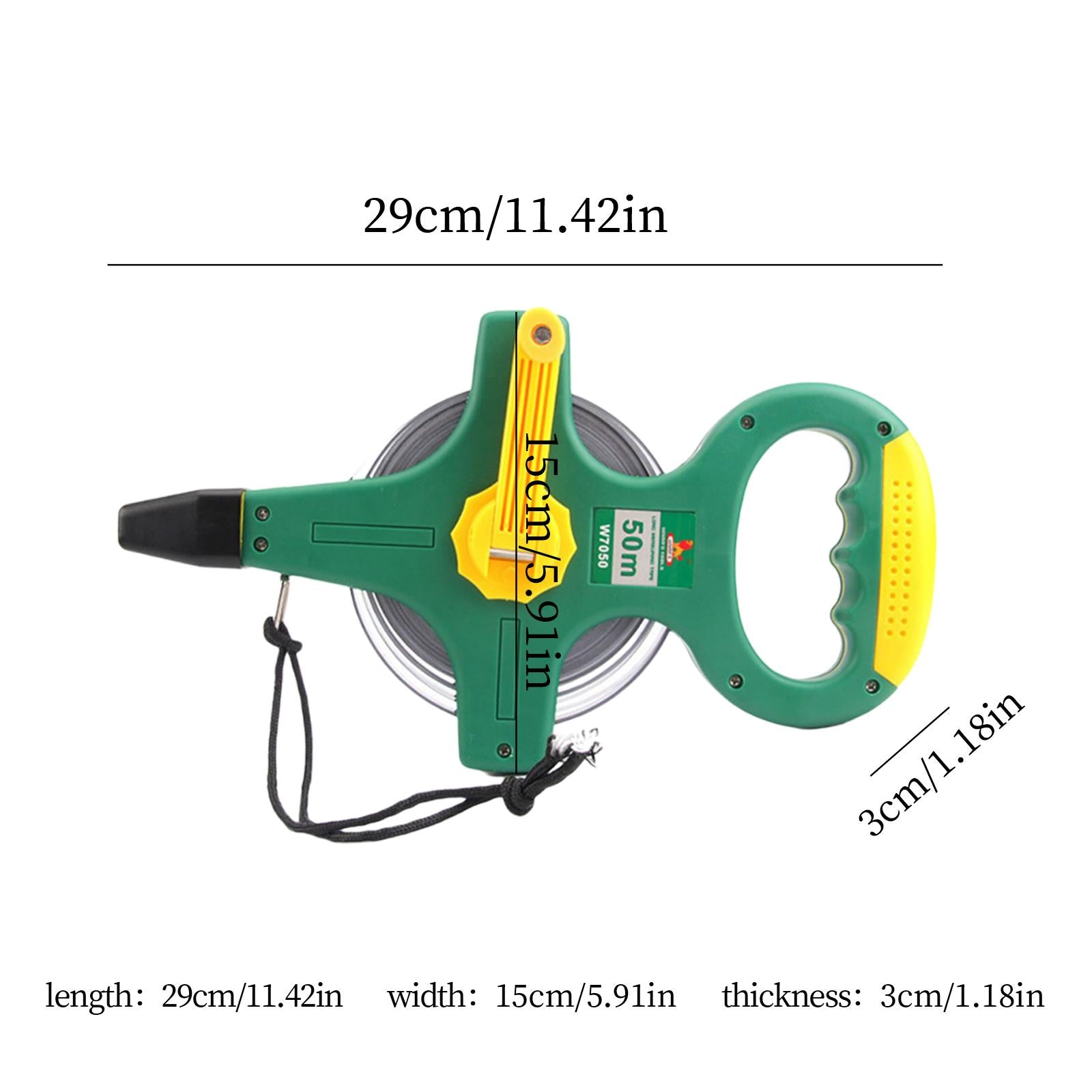 Portable Tape Measure Accurate Ruler for Engineer Runway 50M