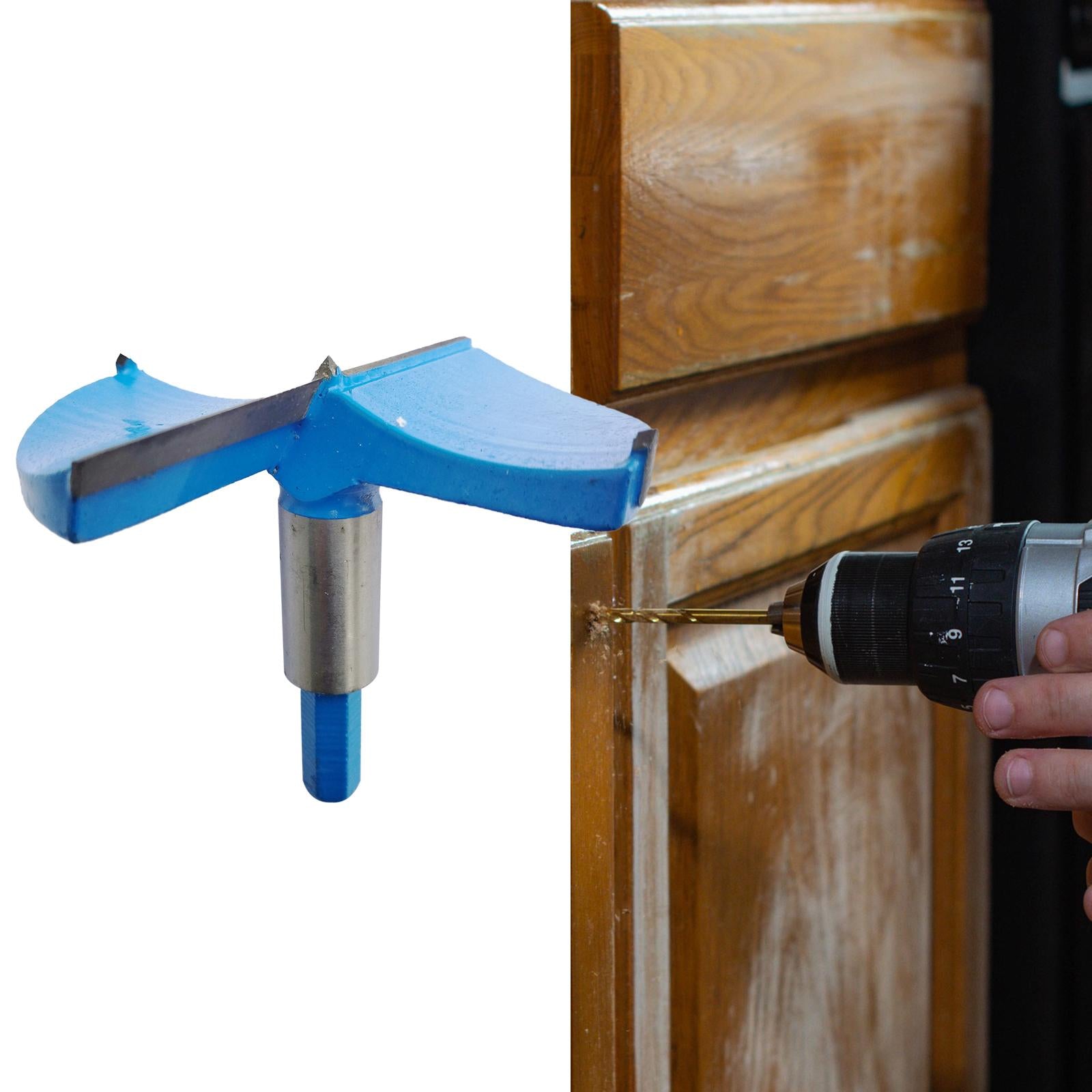 Drill Bits 100mm Wood Hole Saw Auger Opener Hexagon Shank Blue Replacement