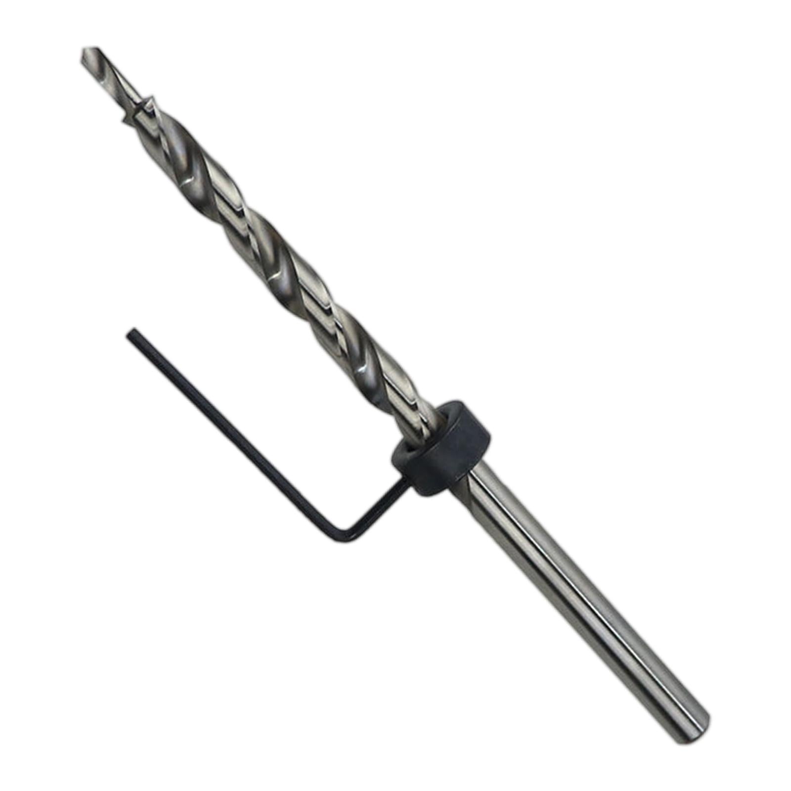 HSS Twist Step Drill Bit Round Shank with Stop Collar for DIY Power Tools 9.5mm