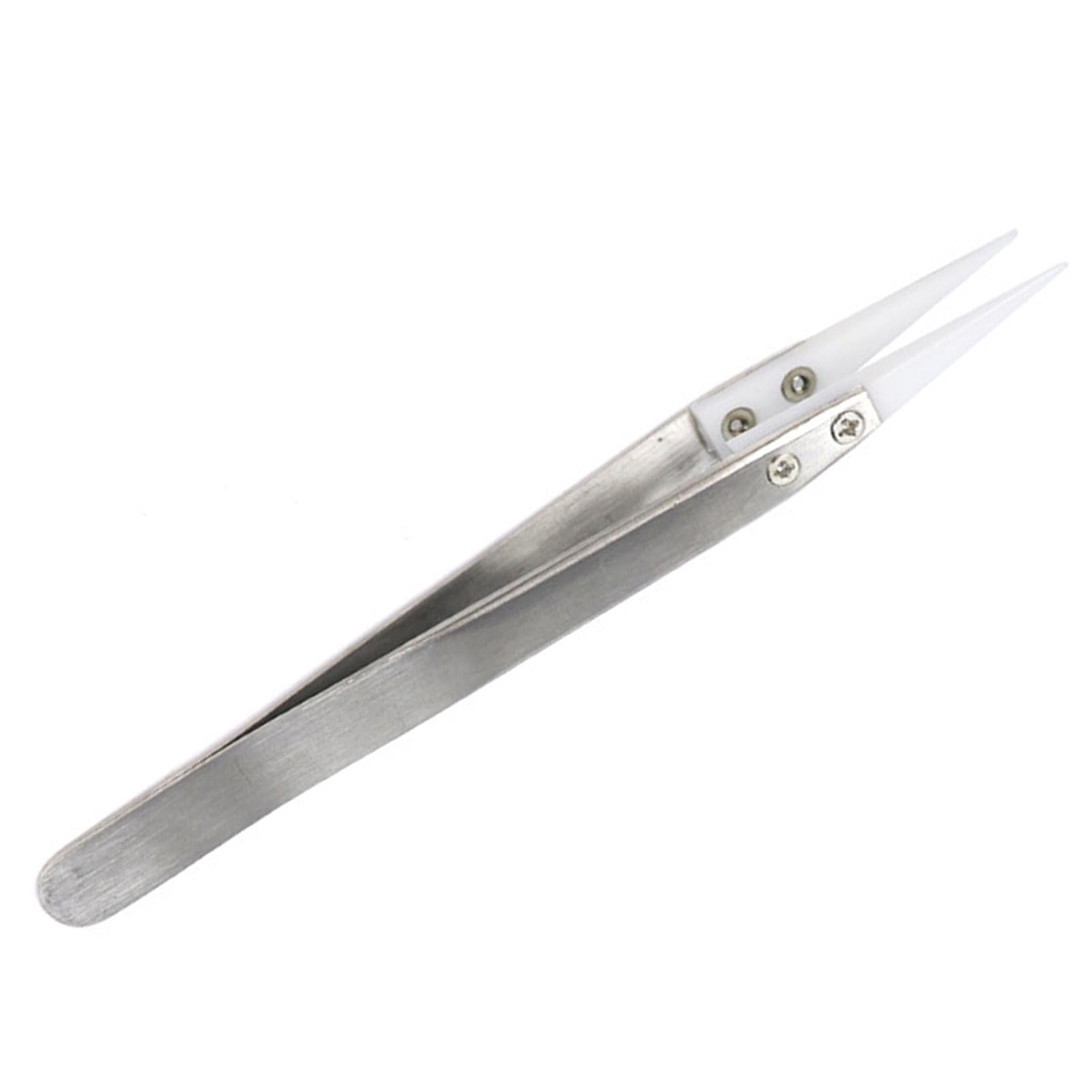 Ceramic Tweezer Anti-Static 4.92inch for Soldering Tool Pinching Coils Pointed Type