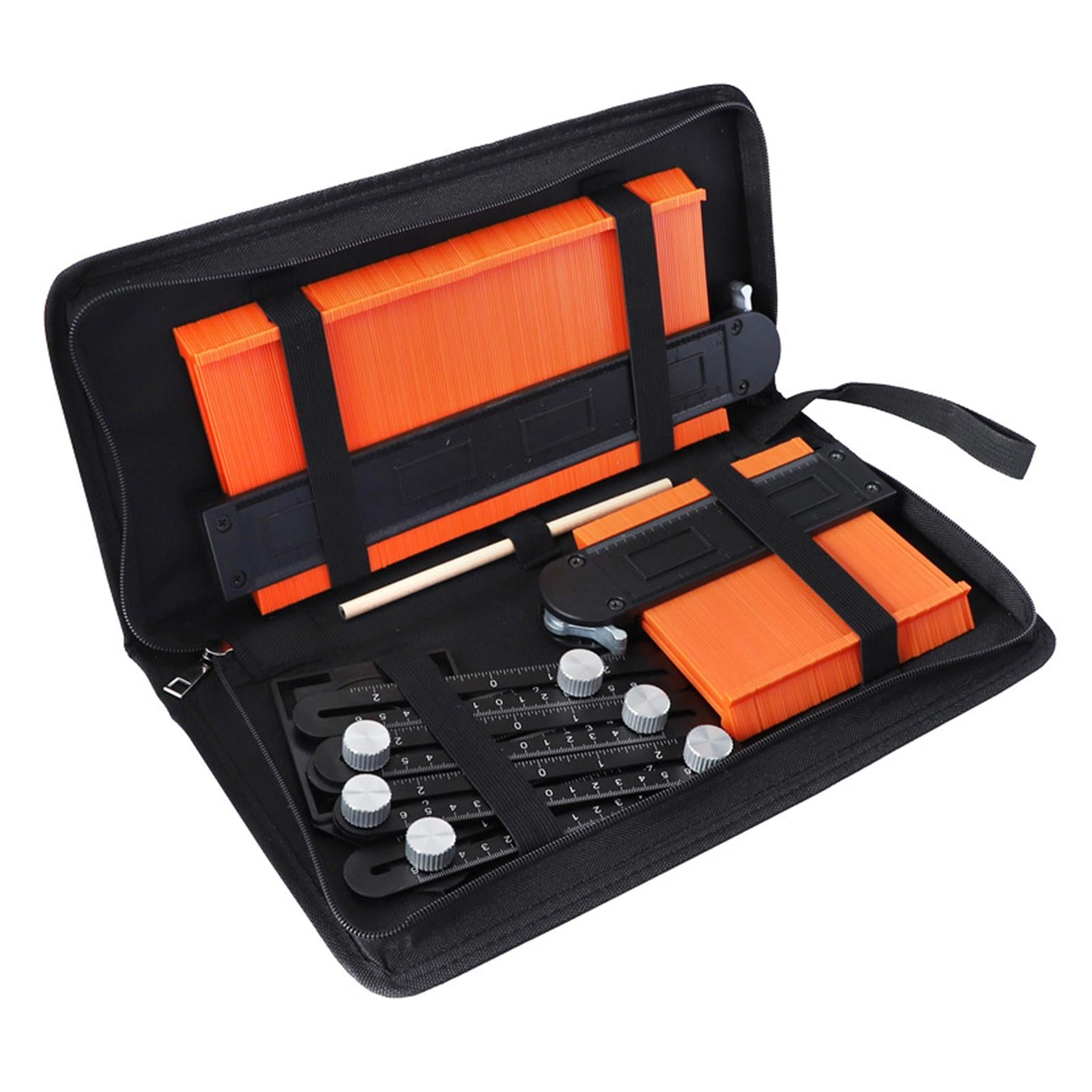 5/10 inch Contour Gauge Profile Tool Kit Precisely Shape Duplicator Orange
