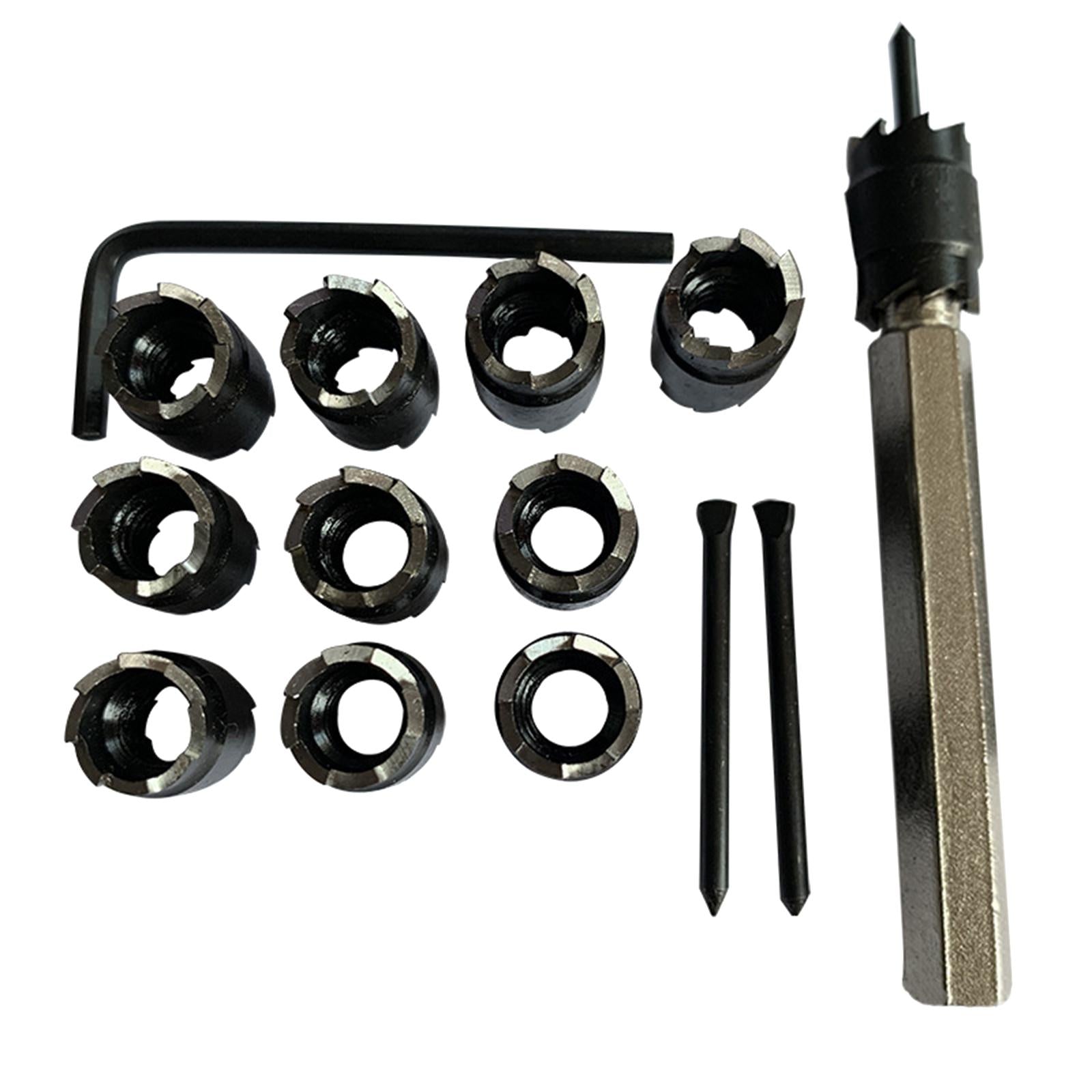13pcs 3/8 Double Sided Rotary Spot Weld Cutter Remover Sheetmetal Drill Bit"