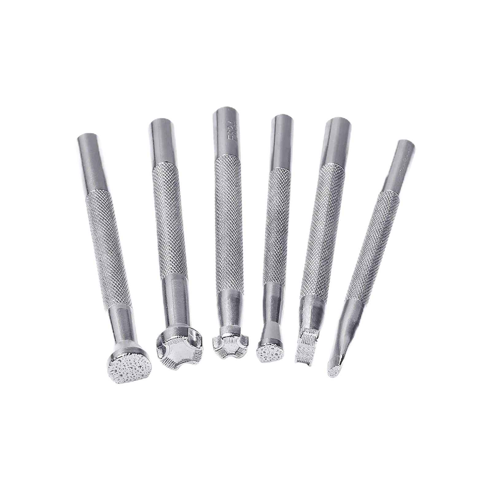 Set of 6 Alloy Leather Stamping Printing Tools for Craft DIY Art Working