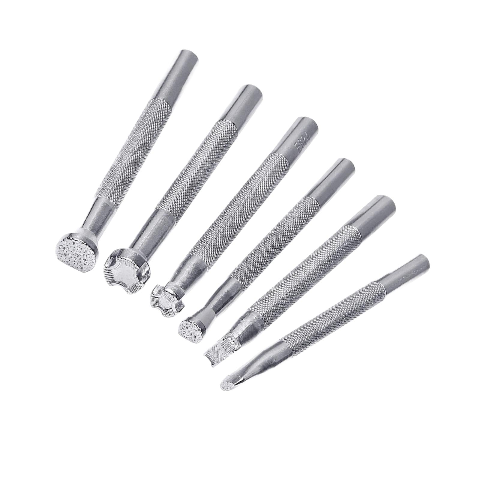 Set of 6 Alloy Leather Stamping Printing Tools for Craft DIY Art Working