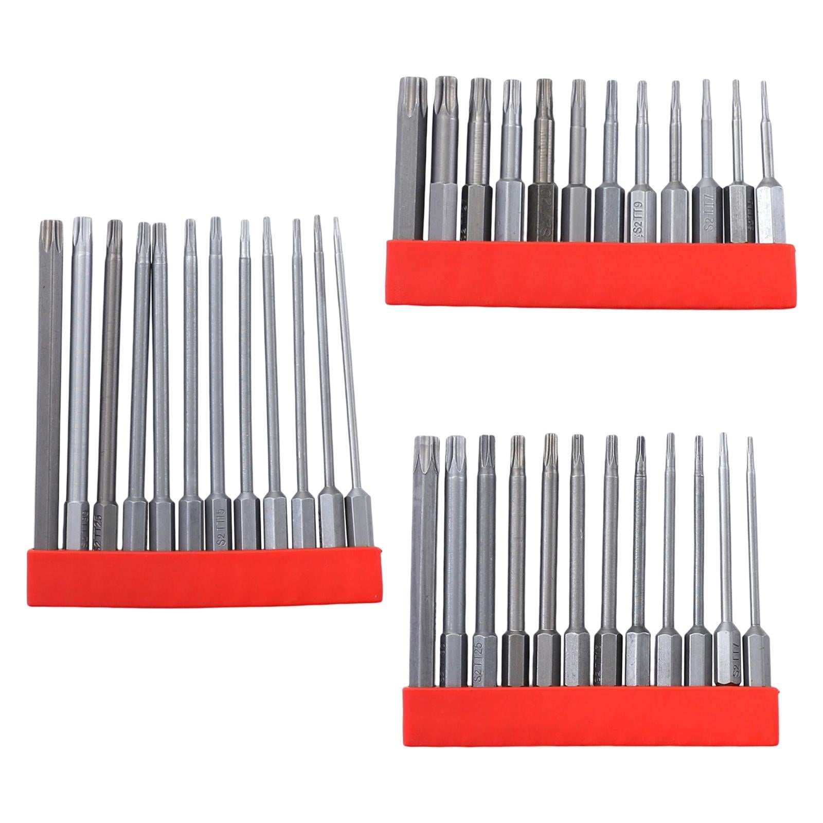 12 Pieces Hollow Rings Wrench Bit Set S2 Alloy Steel Metric for Metalworking 50mm