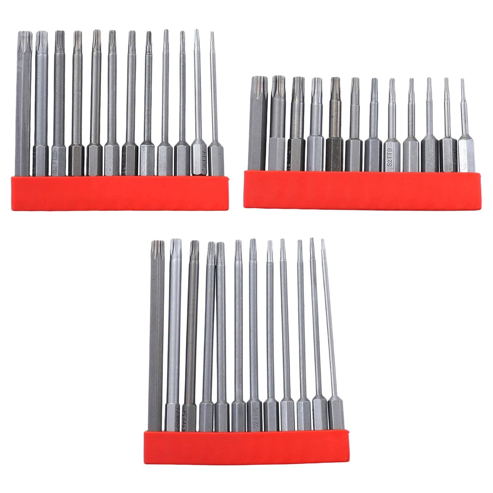 12 Pieces Hollow Rings Wrench Bit Set S2 Alloy Steel Metric for Metalworking 50mm