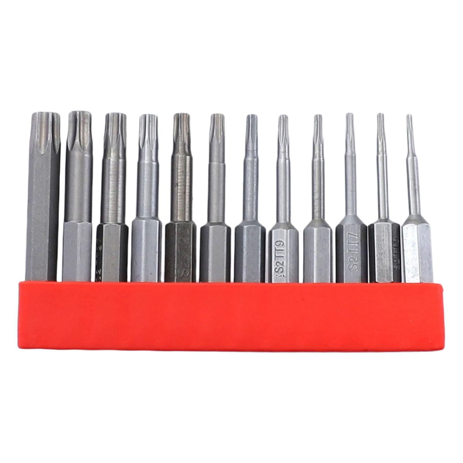12 Pieces Hollow Rings Wrench Bit Set S2 Alloy Steel Metric for Metalworking 50mm