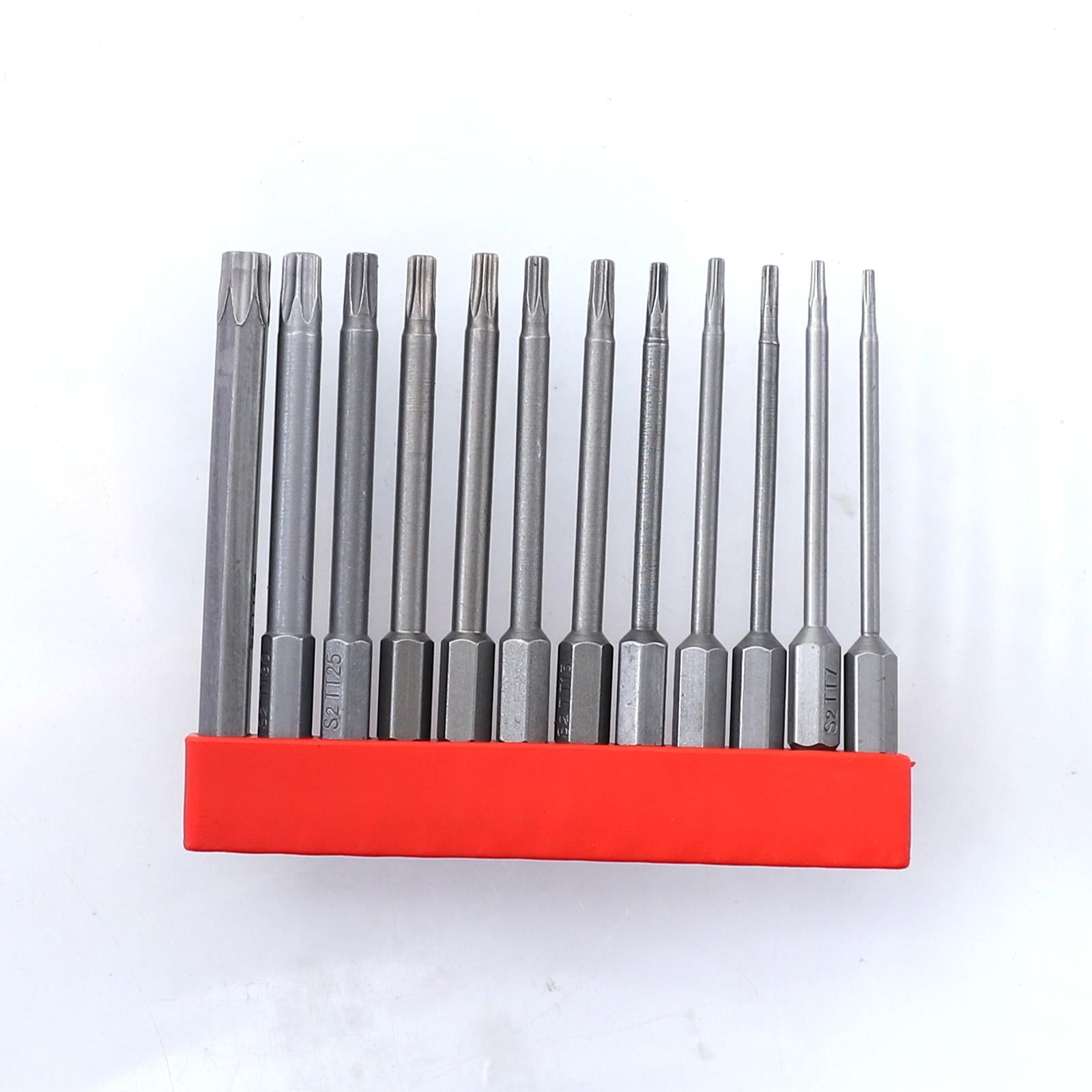12 Pieces Hollow Rings Wrench Bit Set S2 Alloy Steel Metric for Metalworking 75mm
