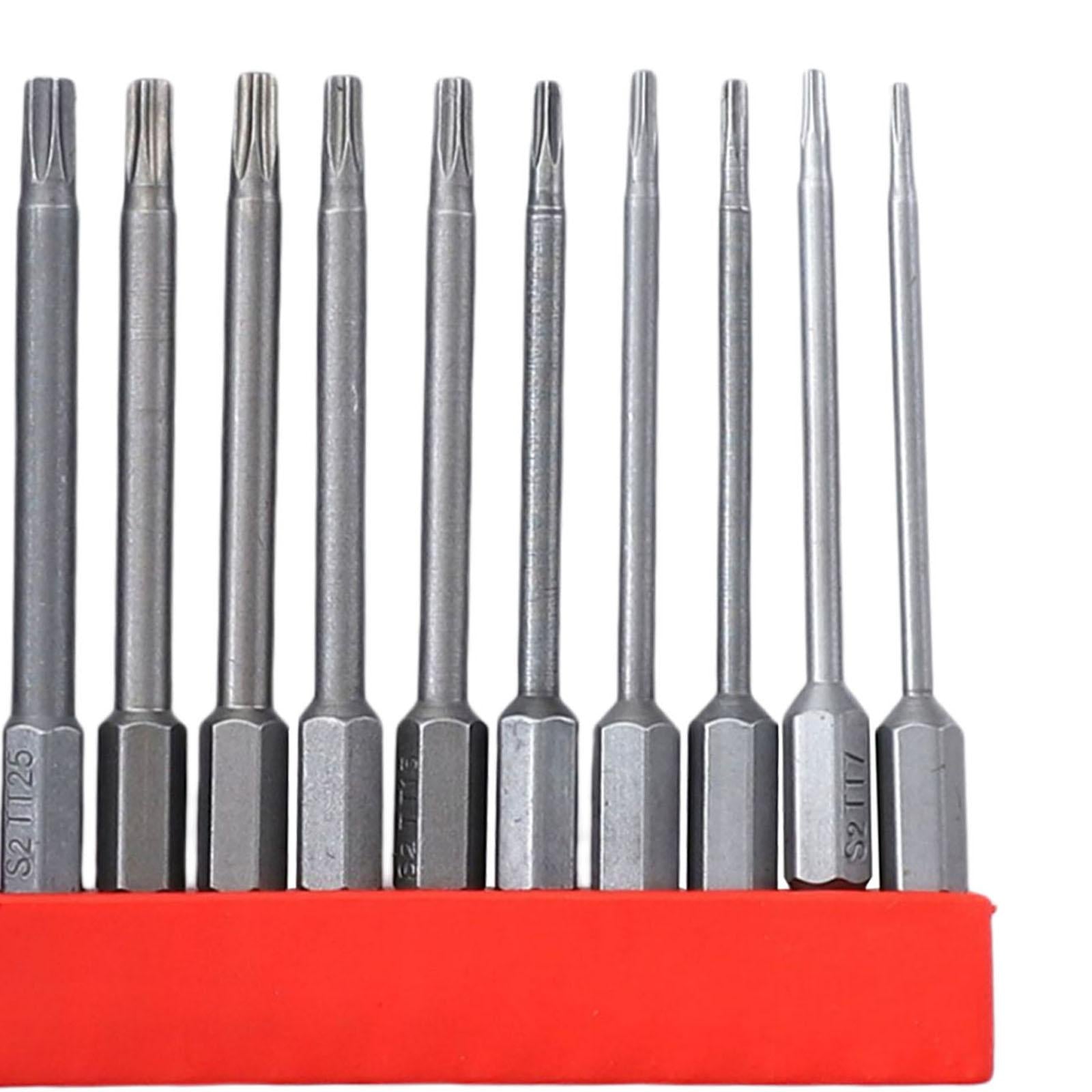 12 Pieces Hollow Rings Wrench Bit Set S2 Alloy Steel Metric for Metalworking 75mm
