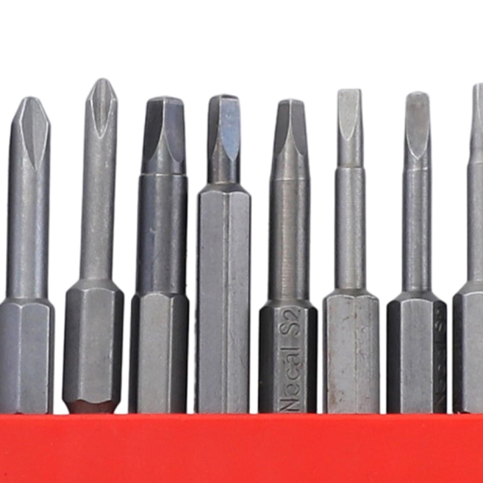 12x Magnetic Screwdriver Bit Set 1/4 inch Hex Shank for Computer Watch 50mm Triangle