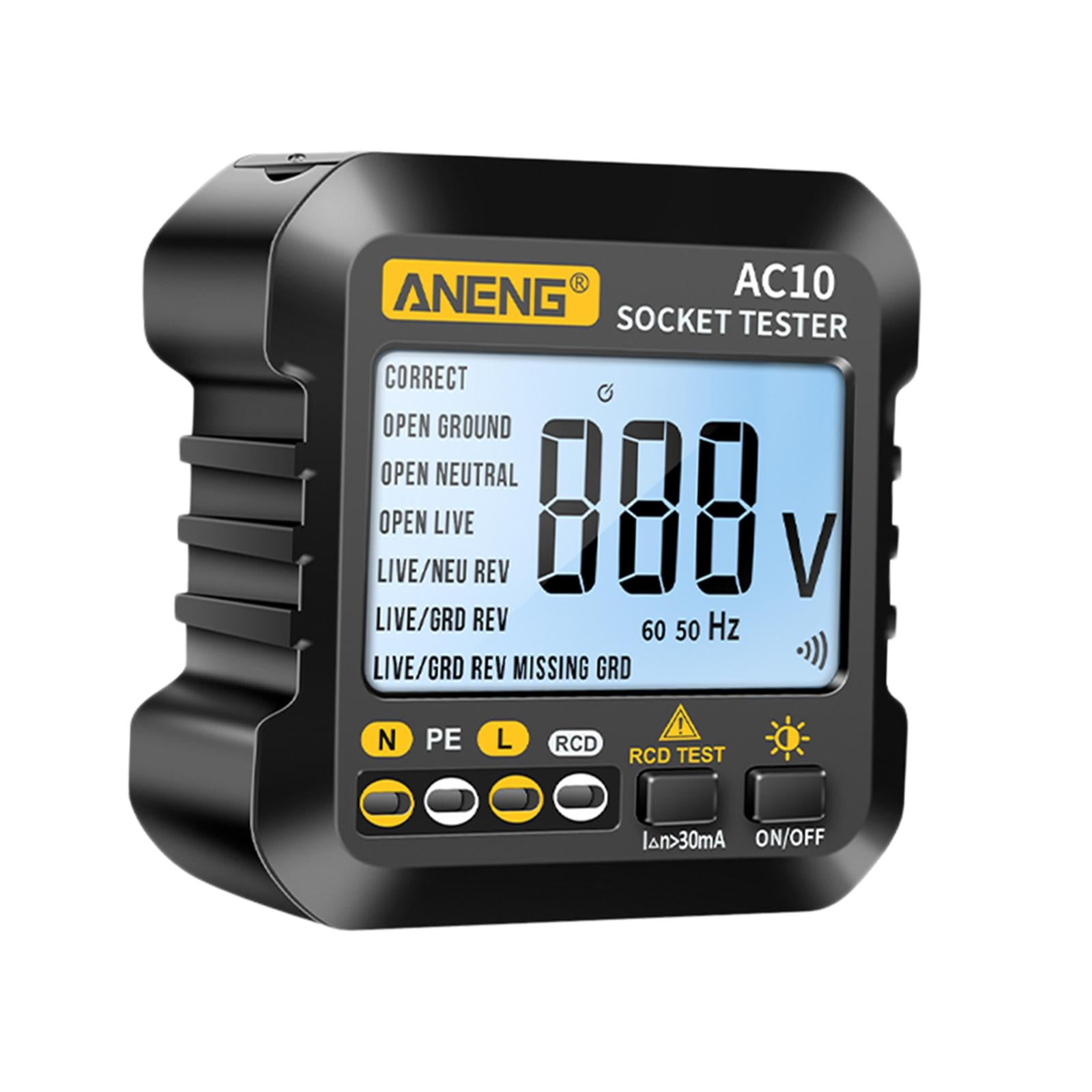Digital Socket Tester Checker Neutral Live Earth Wire Testing for Home