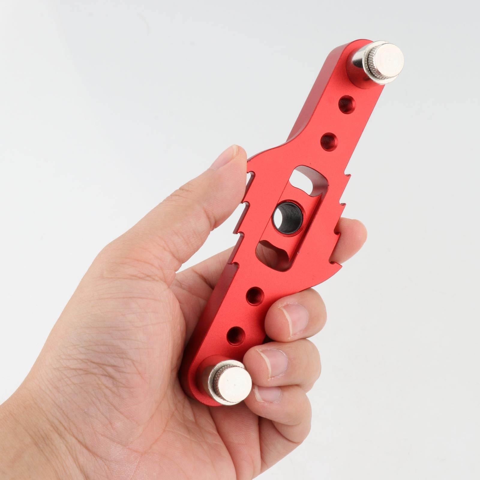 2-In-1 Vertical Pocket Hole Jig Hole Puncher 6mm/8mm/10mm for Carpenter Red