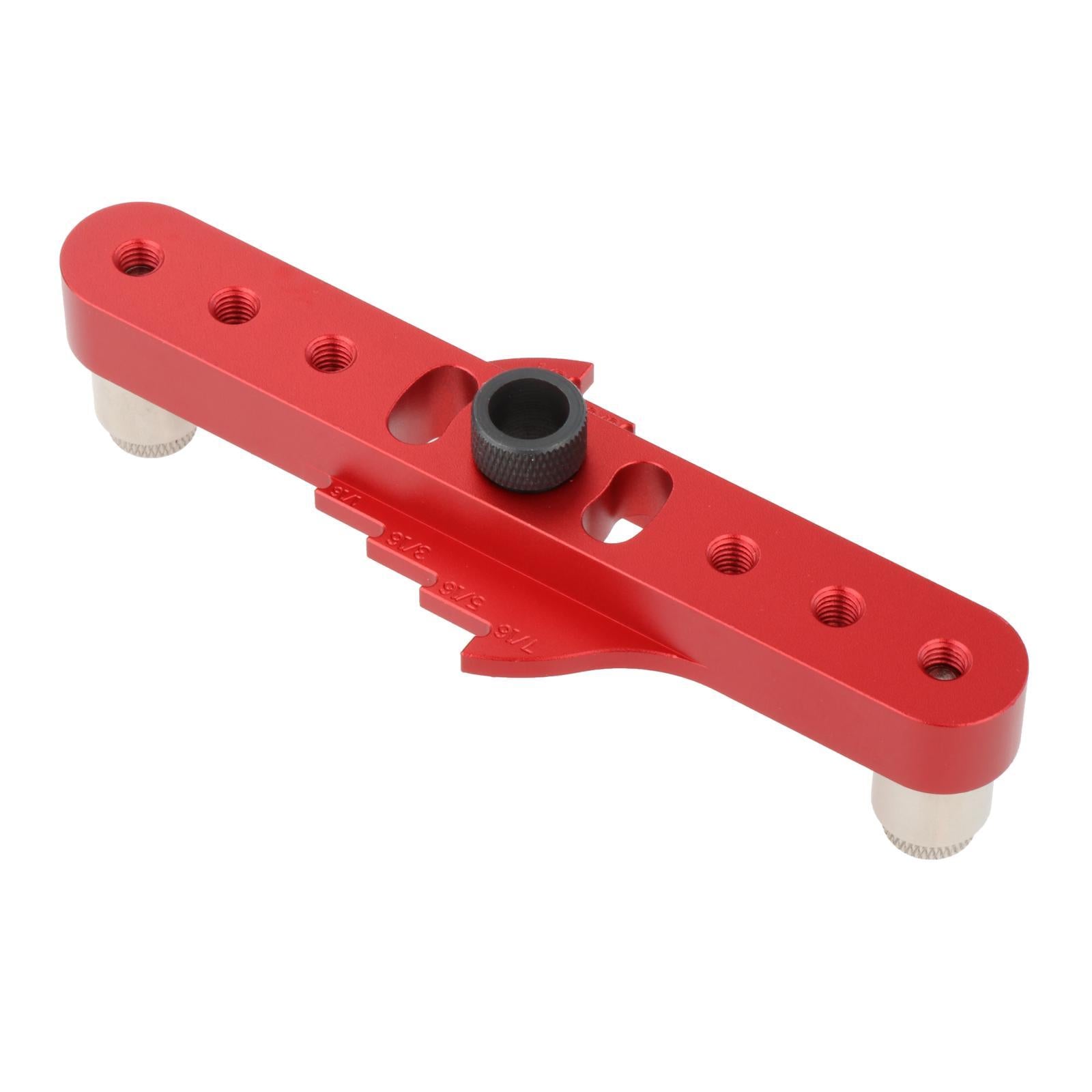 2-In-1 Vertical Pocket Hole Jig Hole Puncher 6mm/8mm/10mm for Carpenter Red