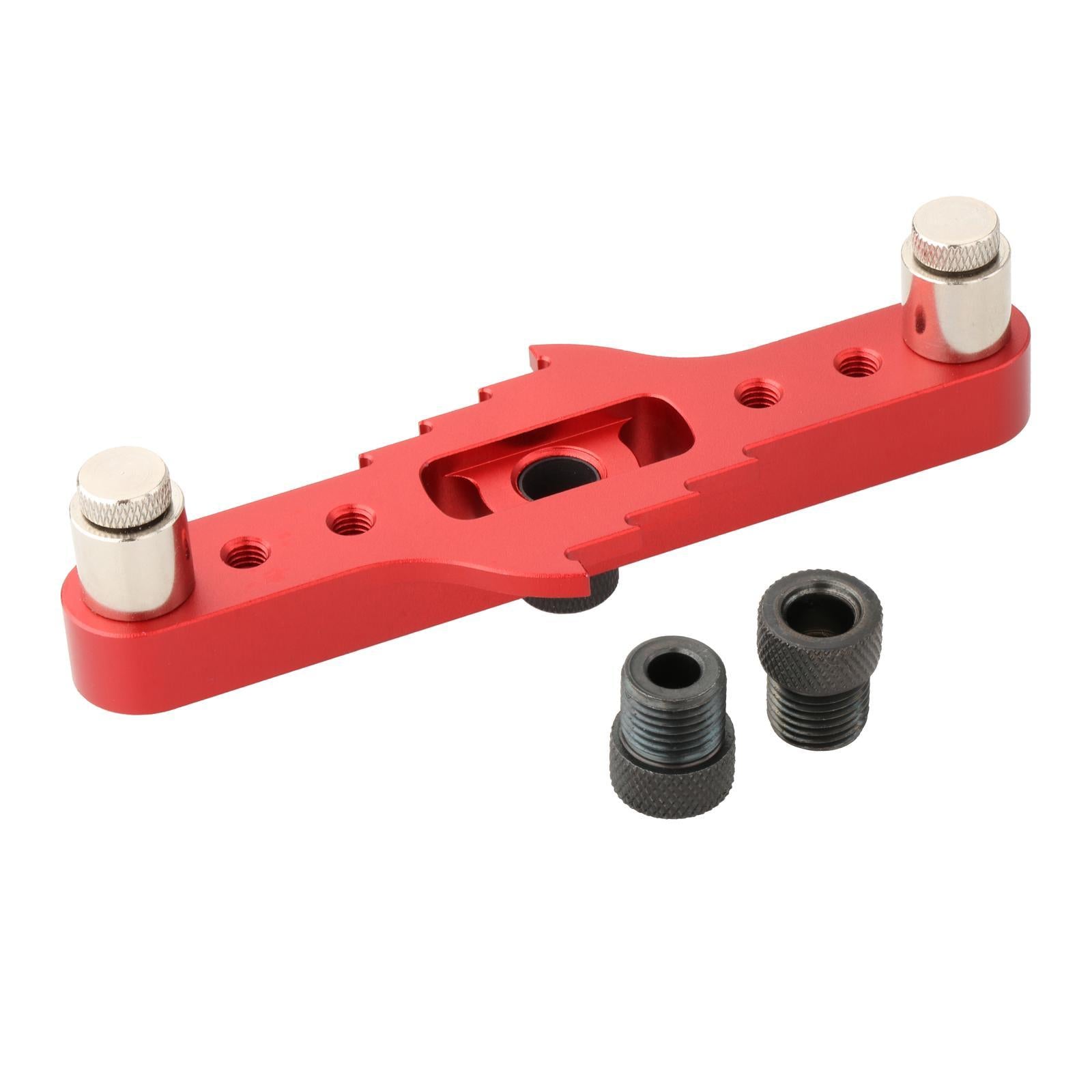 2-In-1 Vertical Pocket Hole Jig Hole Puncher 6mm/8mm/10mm for Carpenter Red