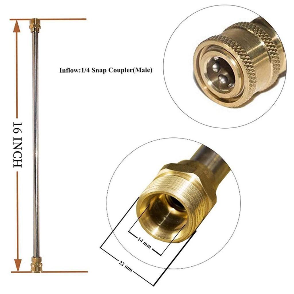 5-Pack Pressure Washer Tips with Extension Wand 4000 PSI for Gutter Cleaning